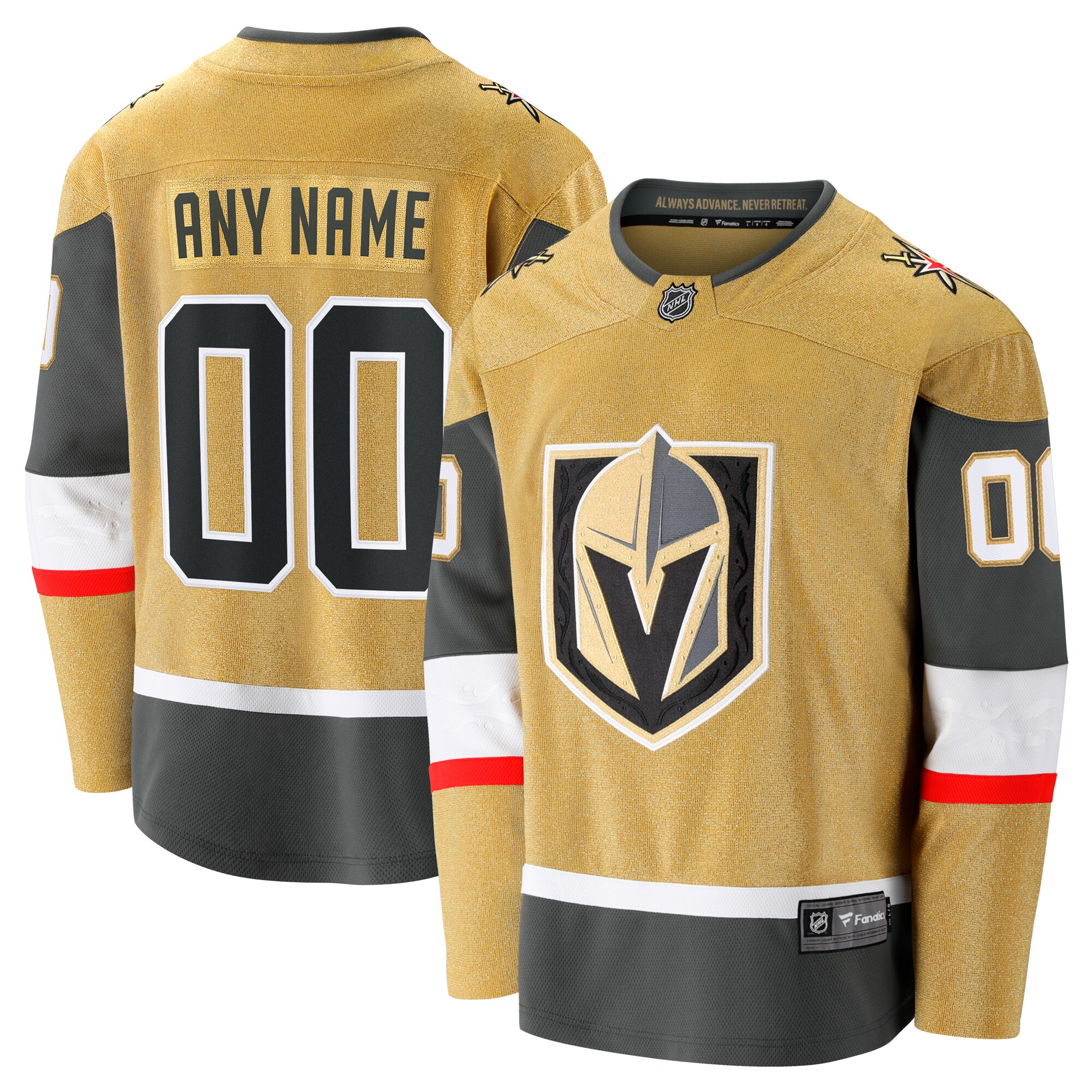 Vegas Golden Knights Fanatics Home Breakaway Custom Jersey -