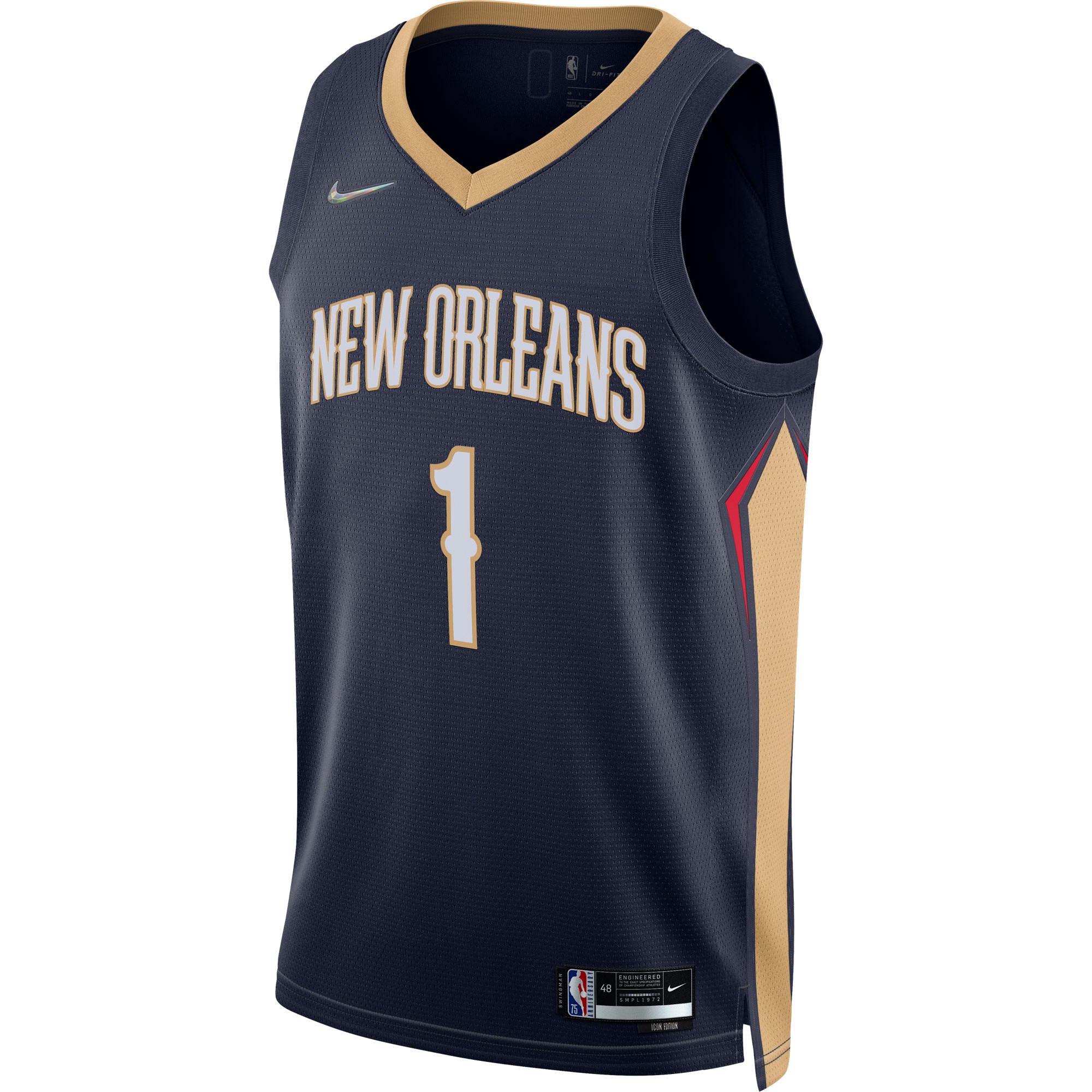 Zion Williamson New Orleans Pelicans 2021\/22 Diamond Swingman Jersey - Icon Edition - Navy