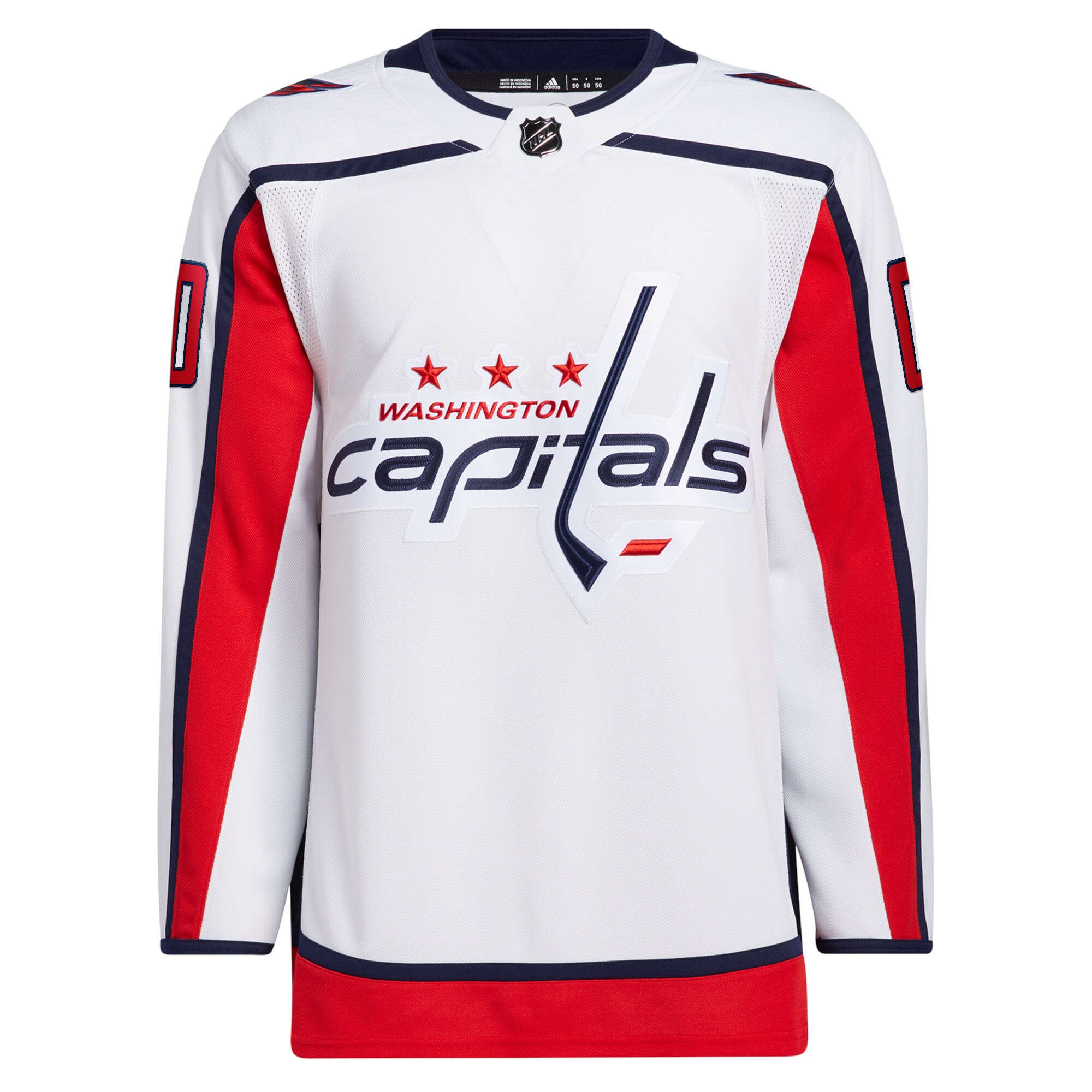 Washington Capitals adidas Away Primegreen Authentic Custom Jersey - White