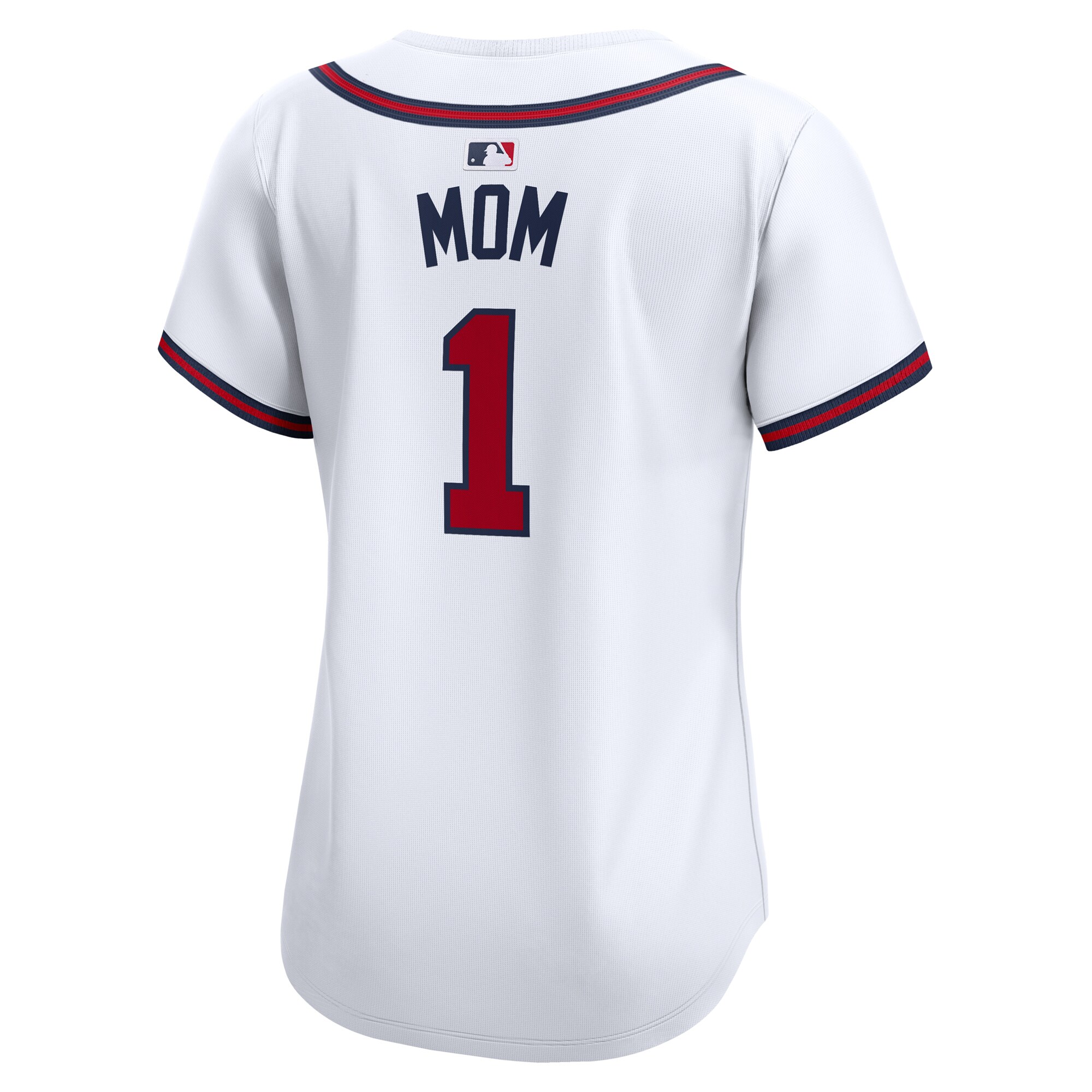 Atlanta Braves  Women's #1 Mom Home Limited Jersey - White