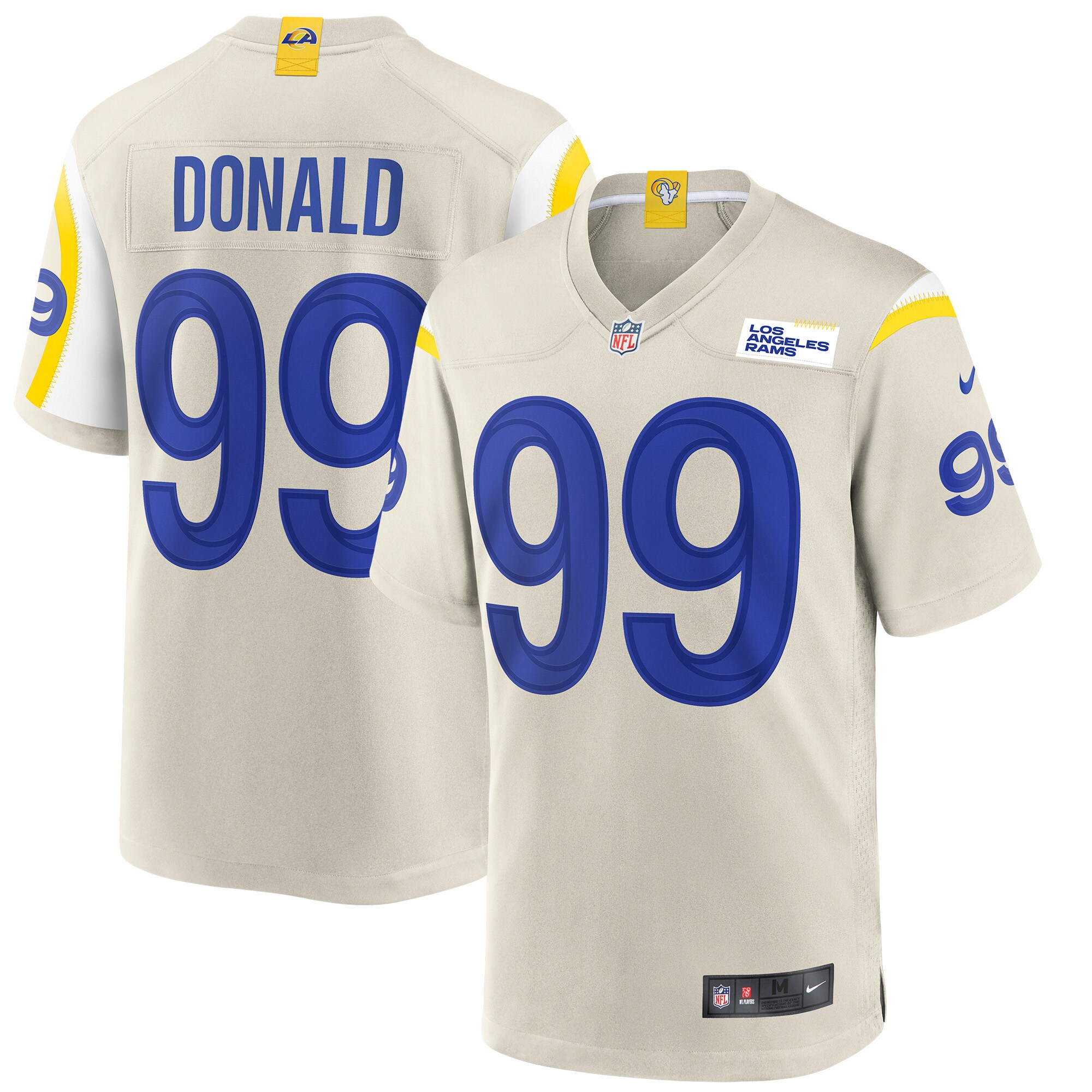 Aaron Donald Los Angeles Rams  Player Game Jersey - Bone