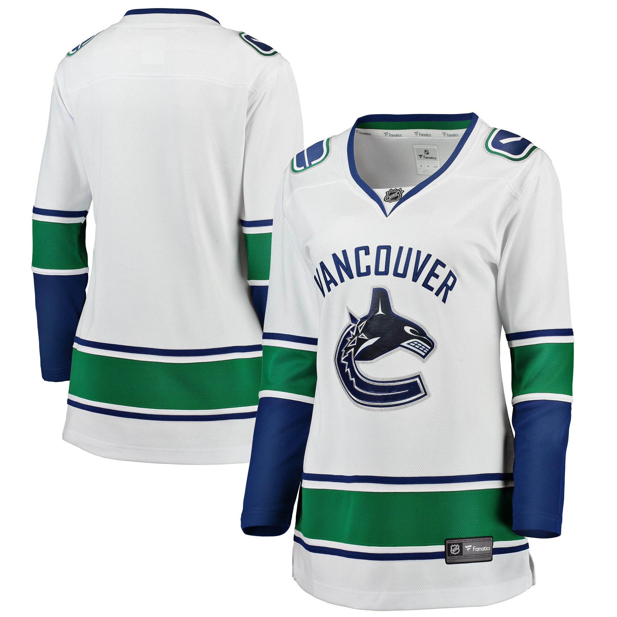 Vancouver Canucks Fanatics Women's Away Breakaway Jersey - White