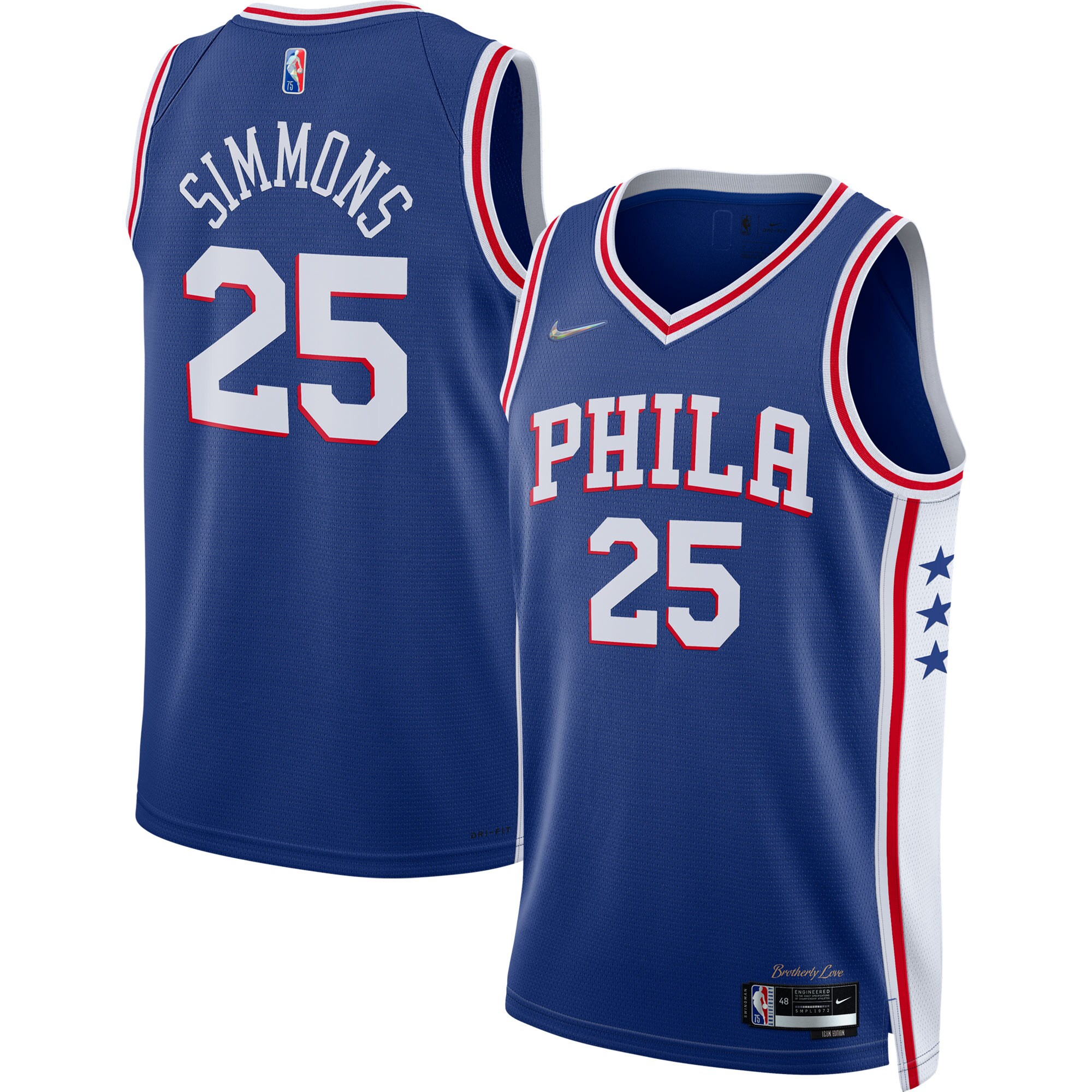 Ben Simmons Philadelphia 76ers 2021\/22 Diamond Swingman Jersey - Icon Edition - Royal