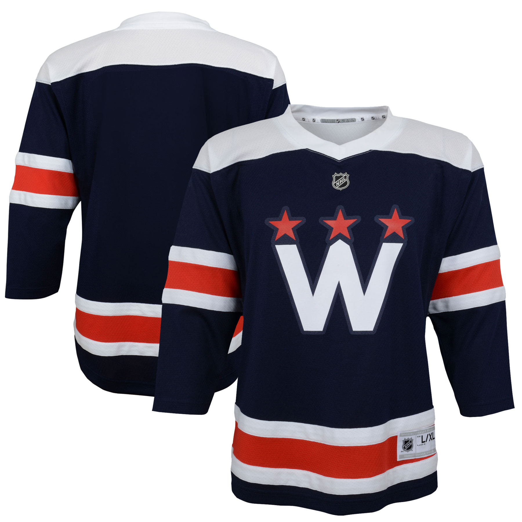 Washington Capitals Youth 2020\/21 Alternate Replica Jersey - Navy
