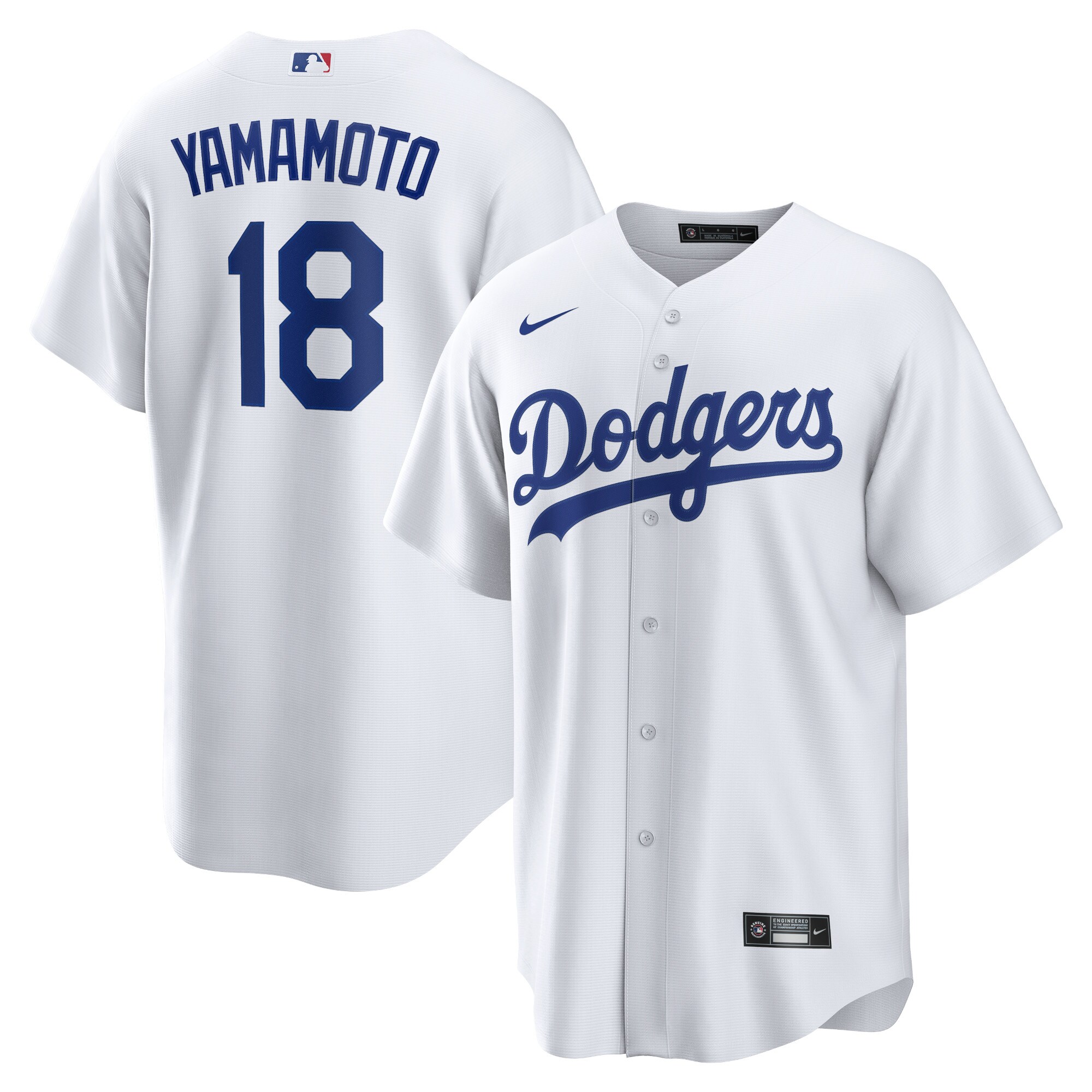 Yoshinobu Yamamoto Los Angeles Dodgers Home Replica Player Jersey White