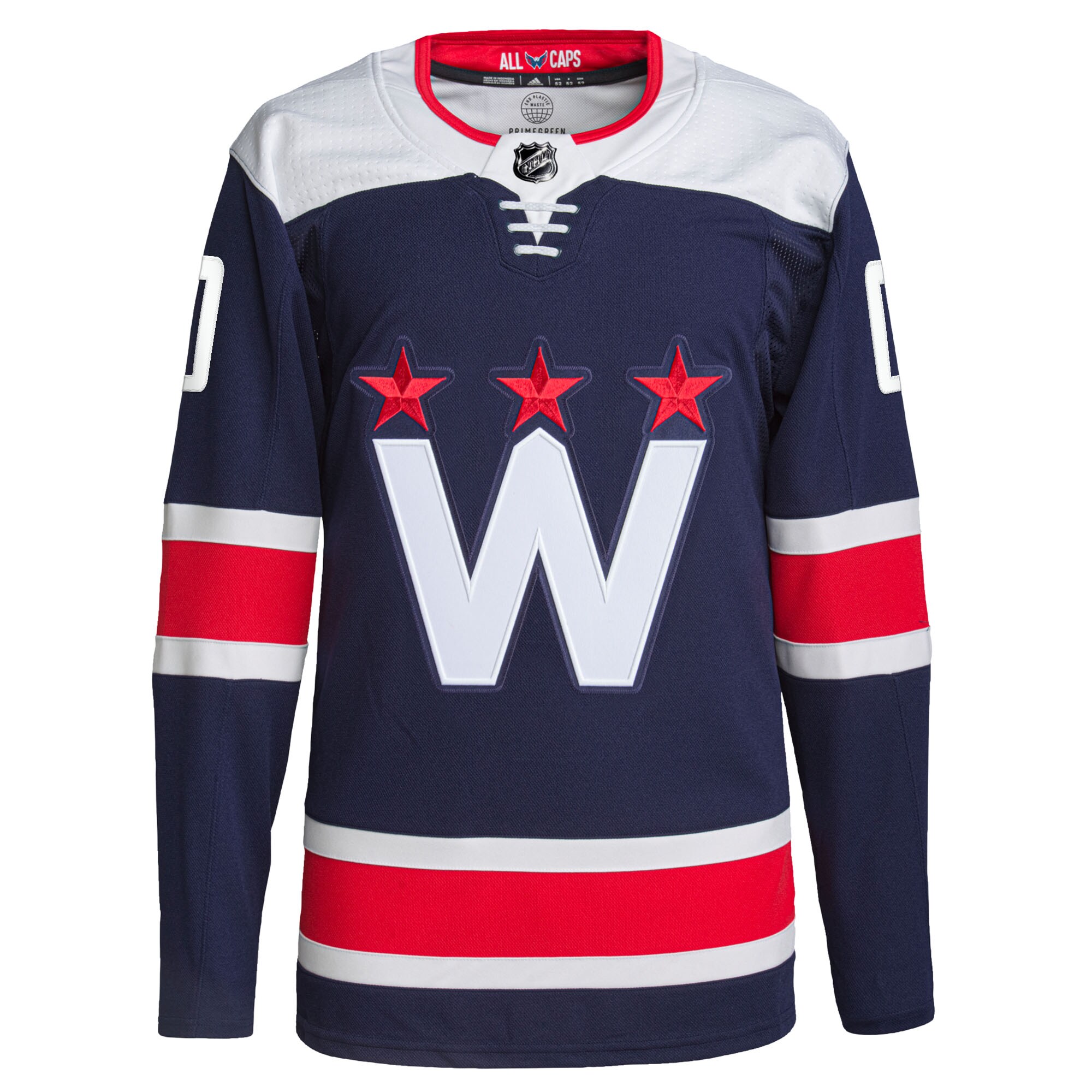 Washington Capitals adidas Alternate Primegreen Authentic Custom Jersey - Navy