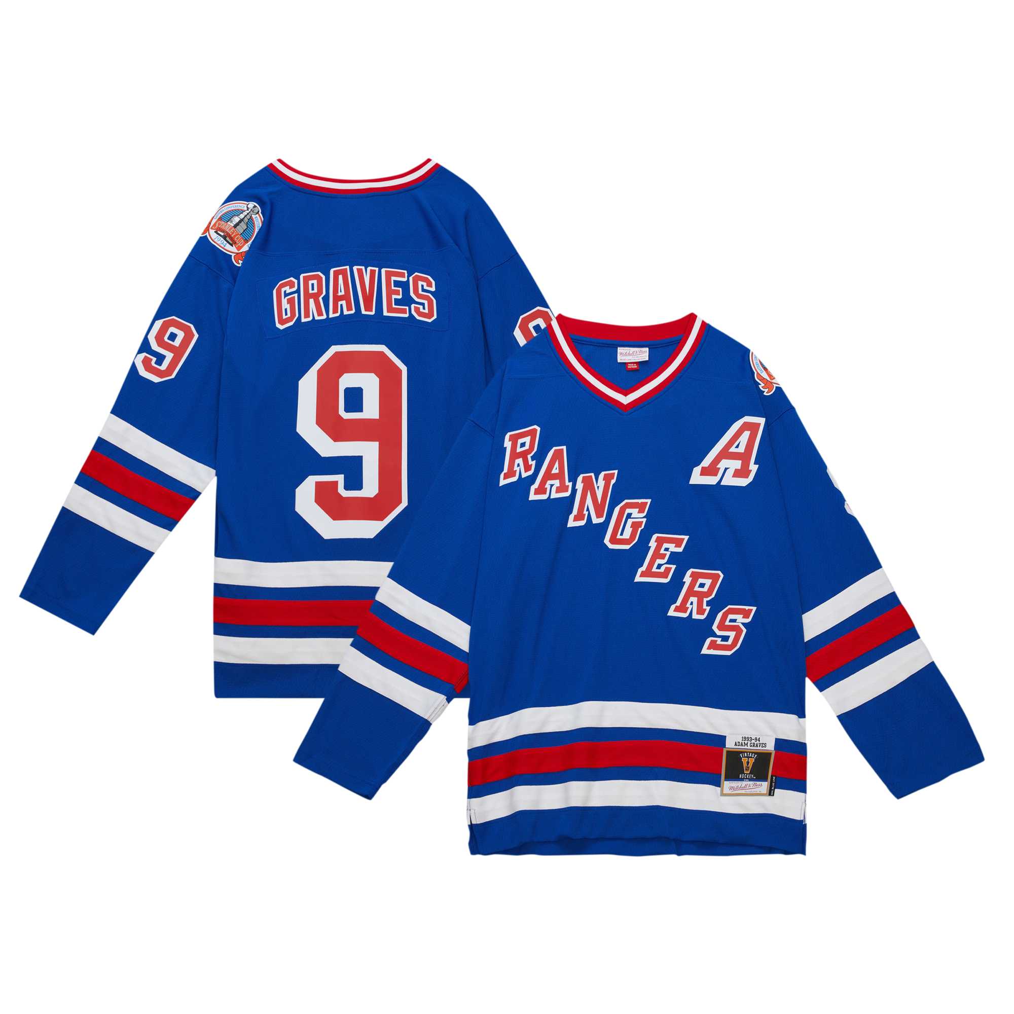 Adam Graves New York Rangers Mitchell & Ness 1993\/94 Blue Line Player Jersey - Royal