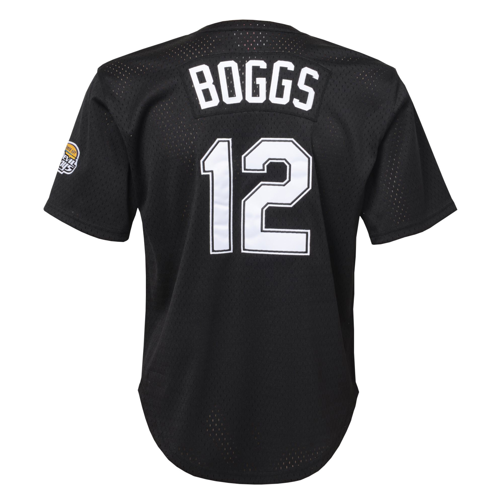 Wade Boggs Tampa Bay Rays Mitchell & Ness Youth Cooperstown CollectionMesh Batting Practice Jersey - Black