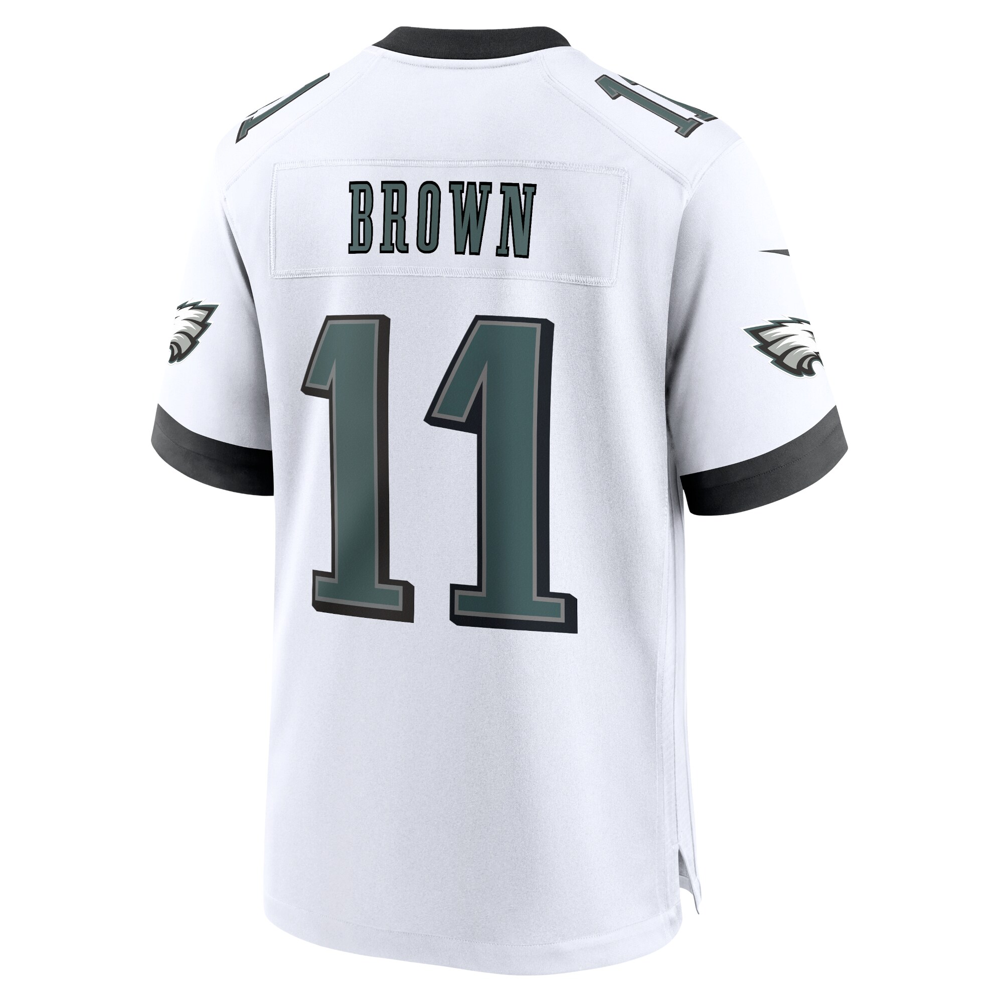 A.J. Brown Philadelphia Eagles  White Game Jersey - White
