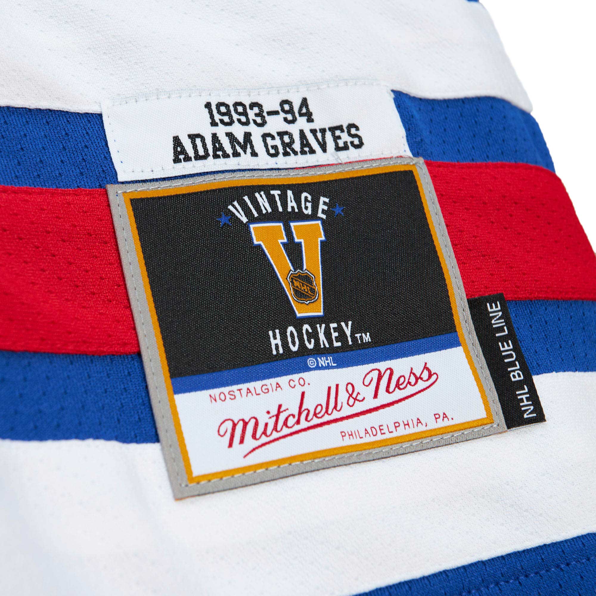 Adam Graves New York Rangers Mitchell & Ness  1993\/94 Blue Line Player Jersey - Royal