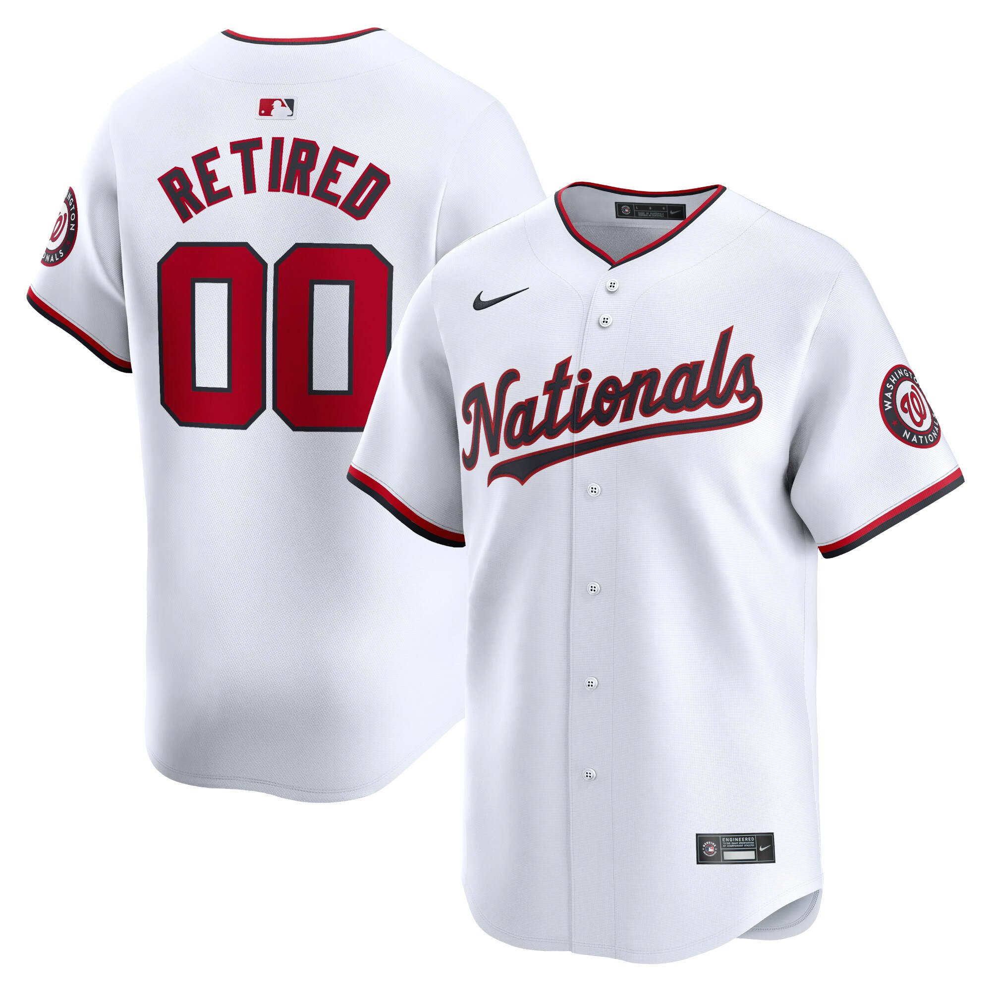Washington Nationals Home Limited Pick-A-Player Retired Roster Jersey - White