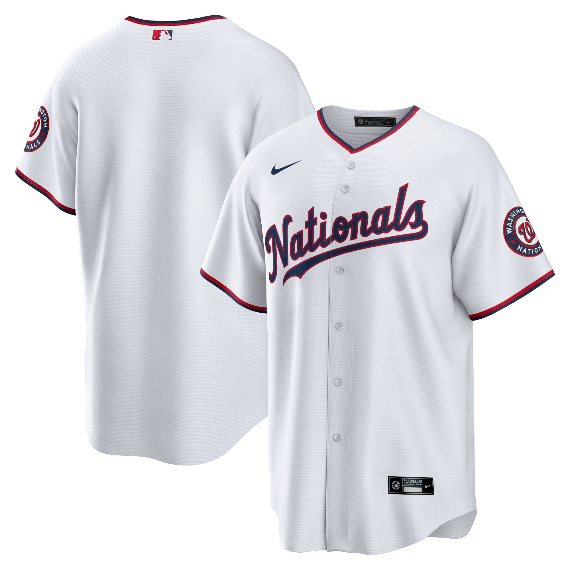 Washington Nationals  Home Blank Replica Jersey - White