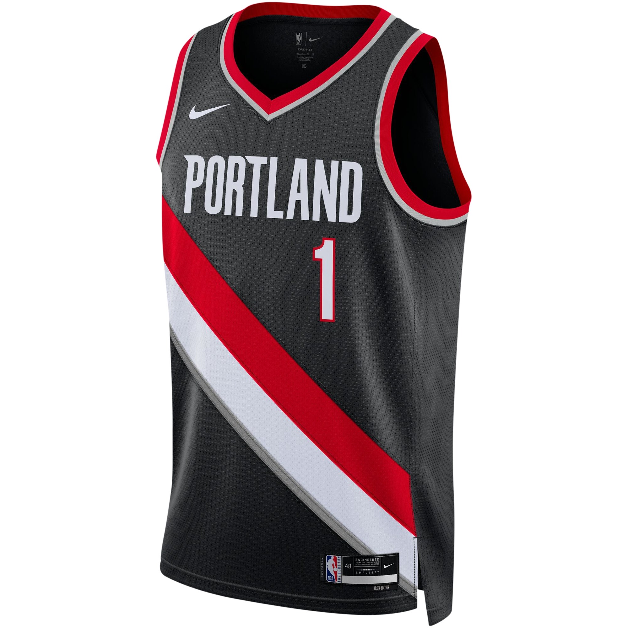 Anfernee Simons Portland Trail Blazers Unisex Swingman Jersey - Icon Edition - Black