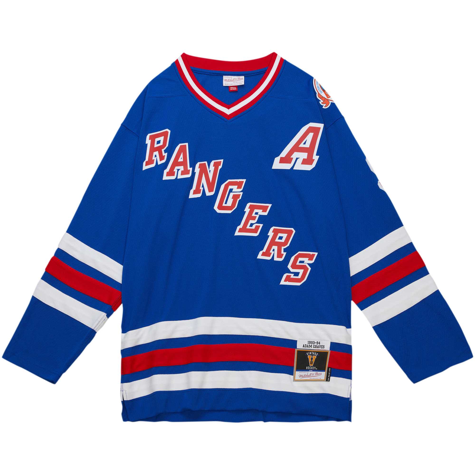 Adam Graves New York Rangers Mitchell & Ness 1993\/94 Blue Line Player Jersey - Royal