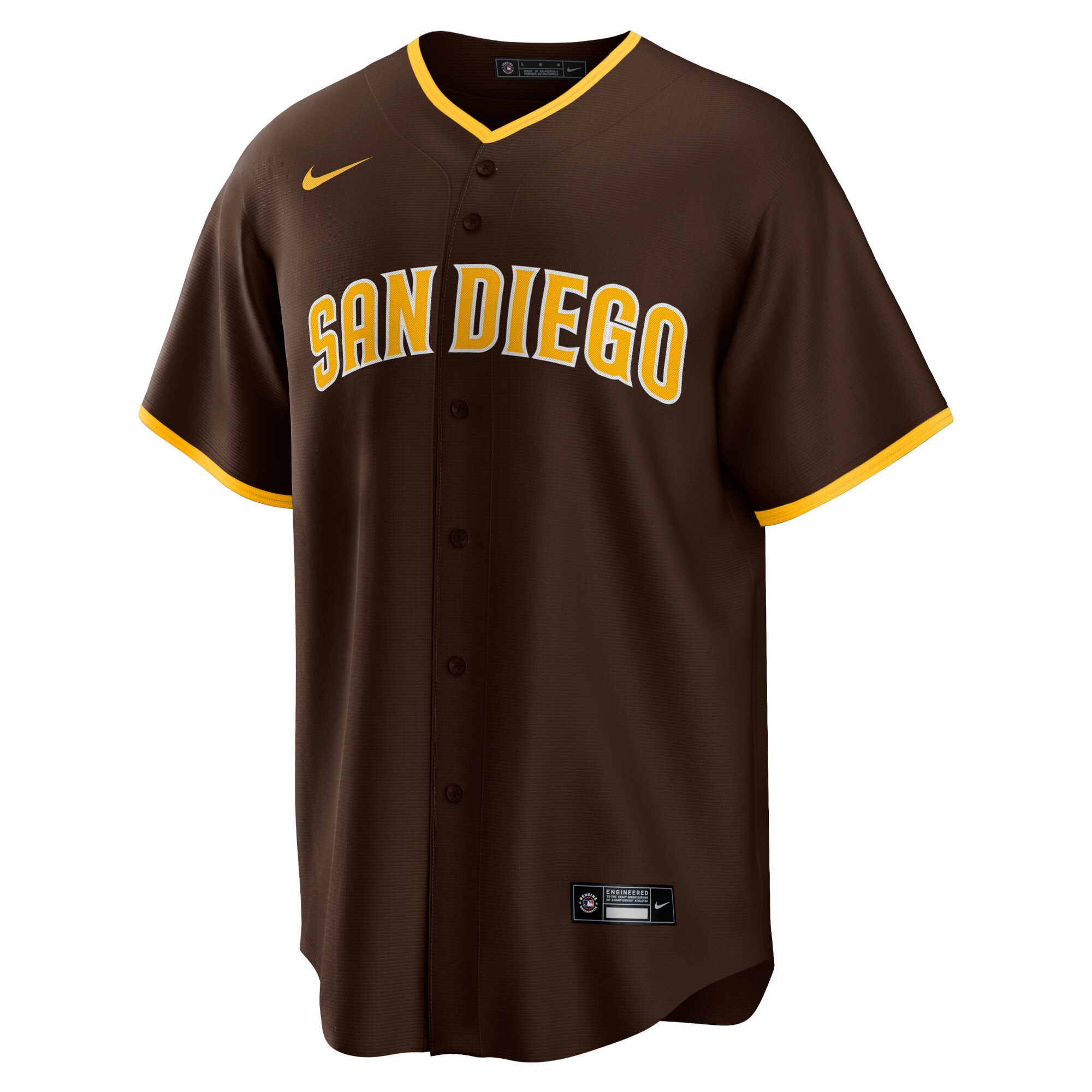 Yu Darvish San Diego Padres  Alternate Replica Player Jersey - Brown