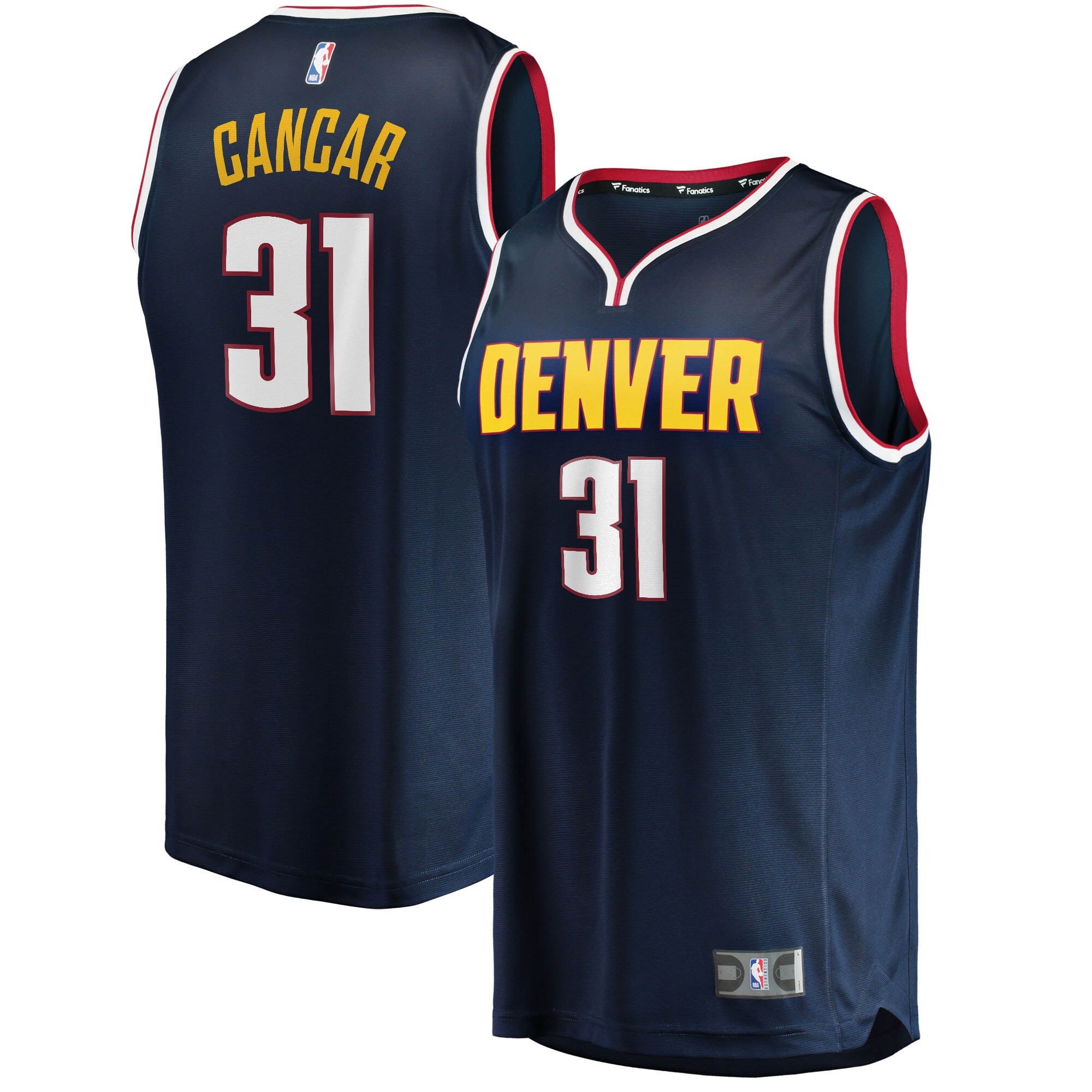 Vlatko Cancar Denver Nuggets Fanatics 2021\/22 Fast Break Replica Jersey - Icon Edition - Navy