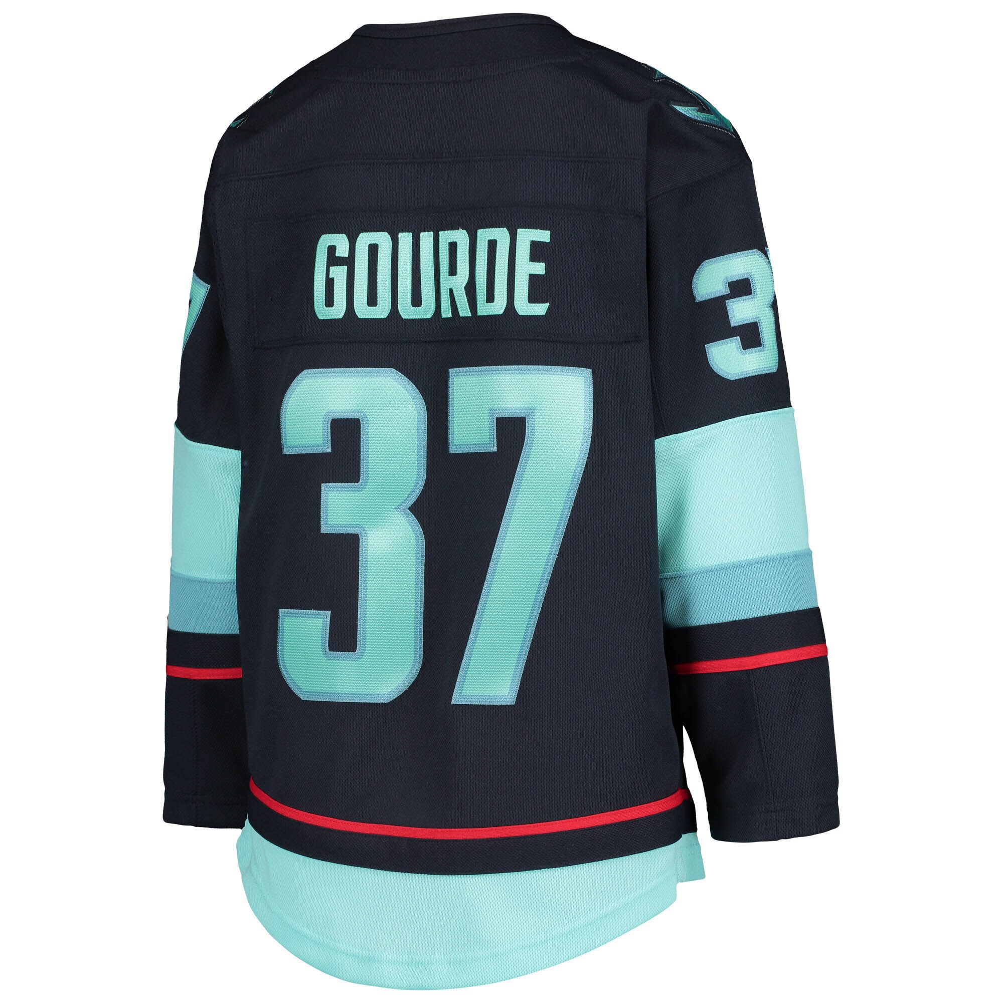 Yanni Gourde Seattle Kraken Youth Home Premier Player Jersey - Deep Sea Blue