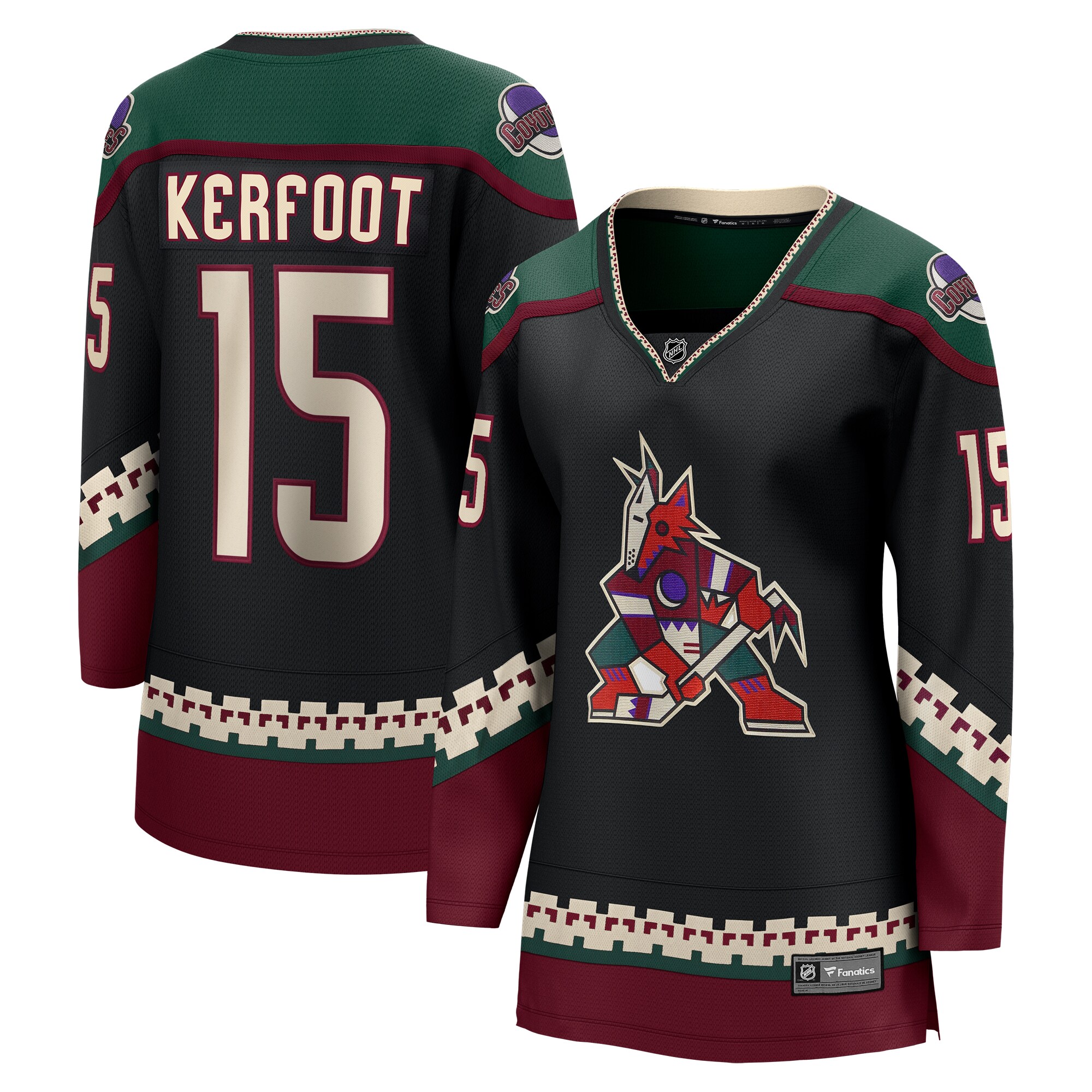 Alex Kerfoot Arizona Coyotes Fanatics Women's Home Breakaway Player Jersey - Black