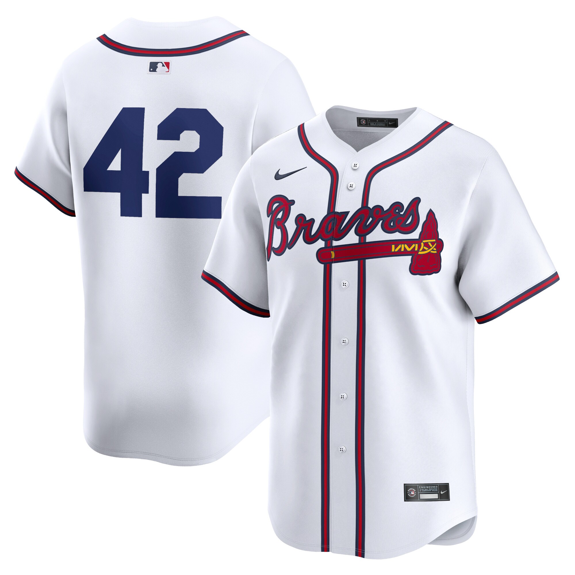 Atlanta Braves  2024 Jackie Robinson Day Home Limited Jersey White