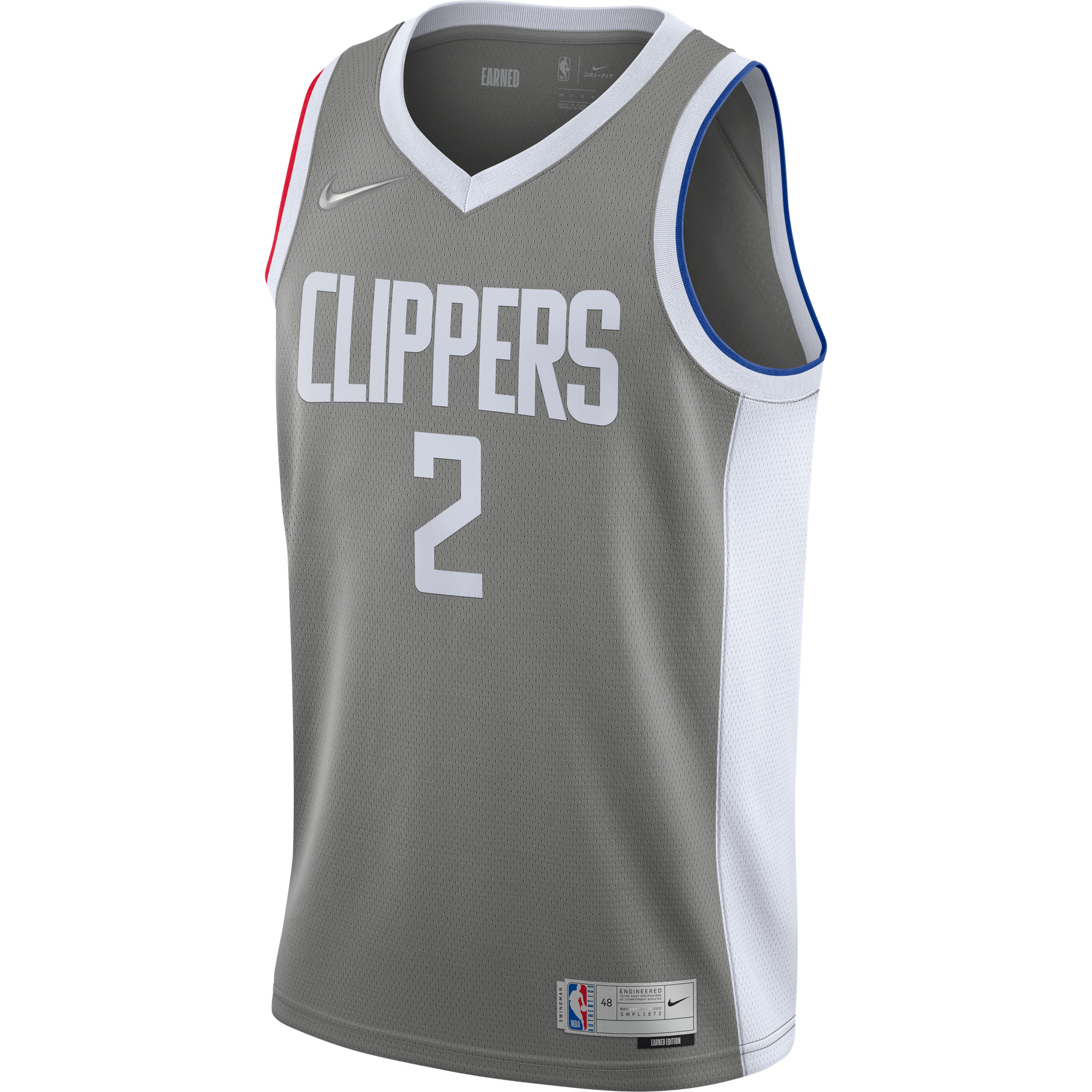 Kawhi Leonard LA Clippers 2020\/21 Swingman Player Jersey Gray - Earned Edition