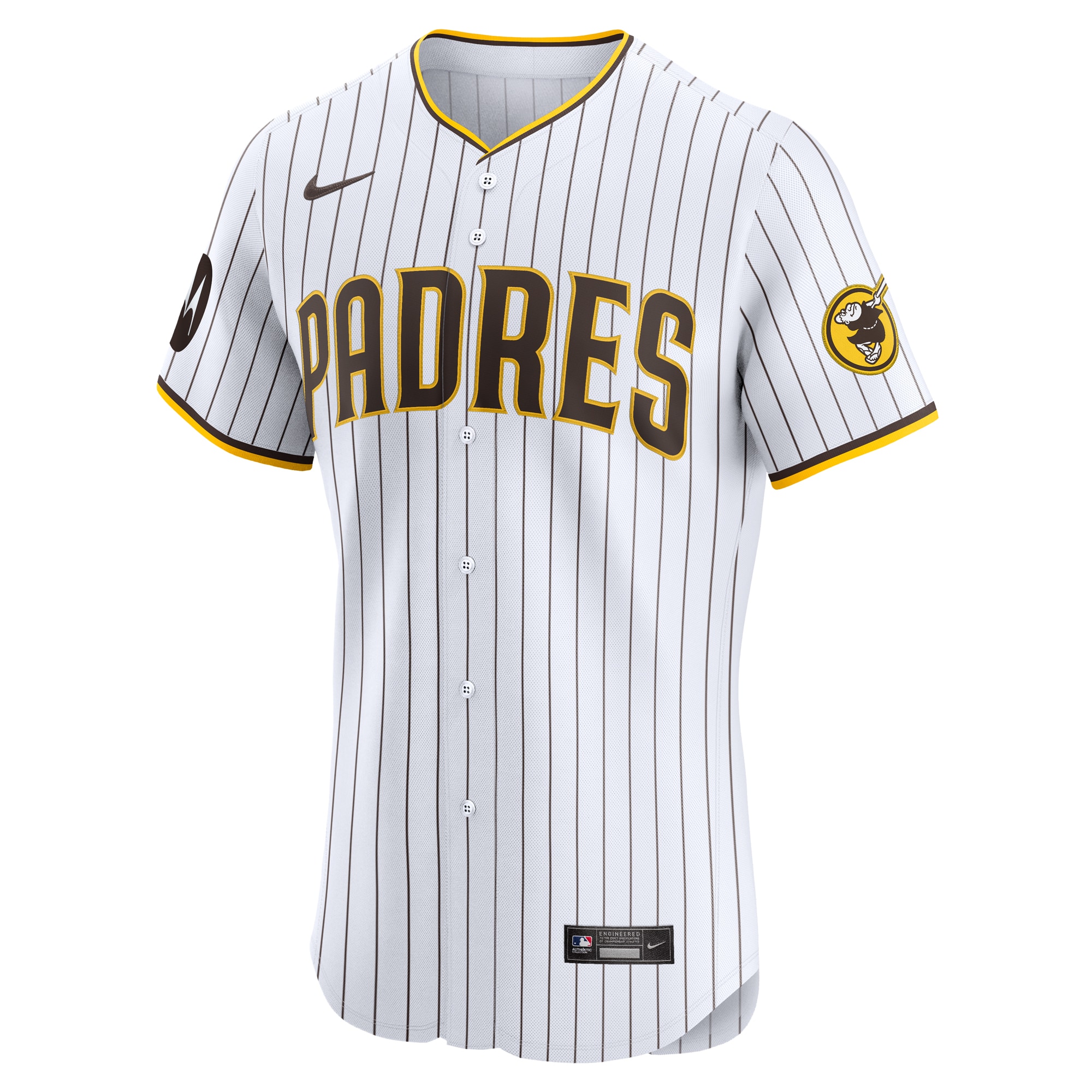 San Diego Padres  Home Elite Custom Patch Jersey - White