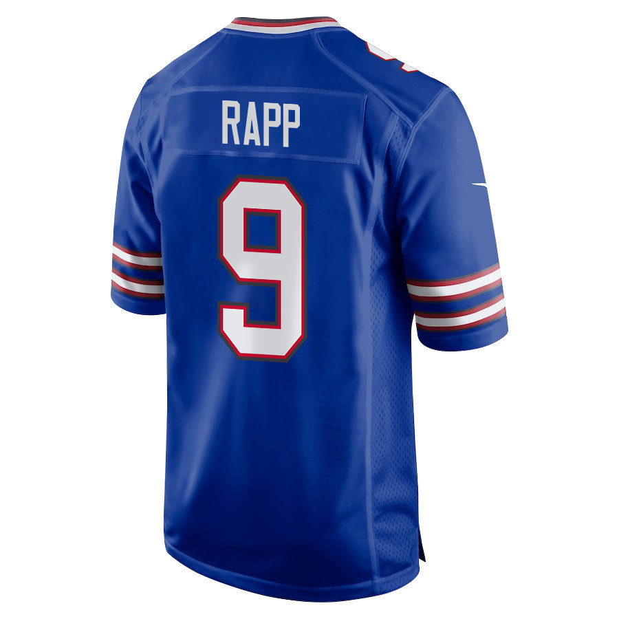 Taylor Rapp 9 Buffalo Bills Super Bowl LIX New Orleans Patch Game Men Jersey - Royal