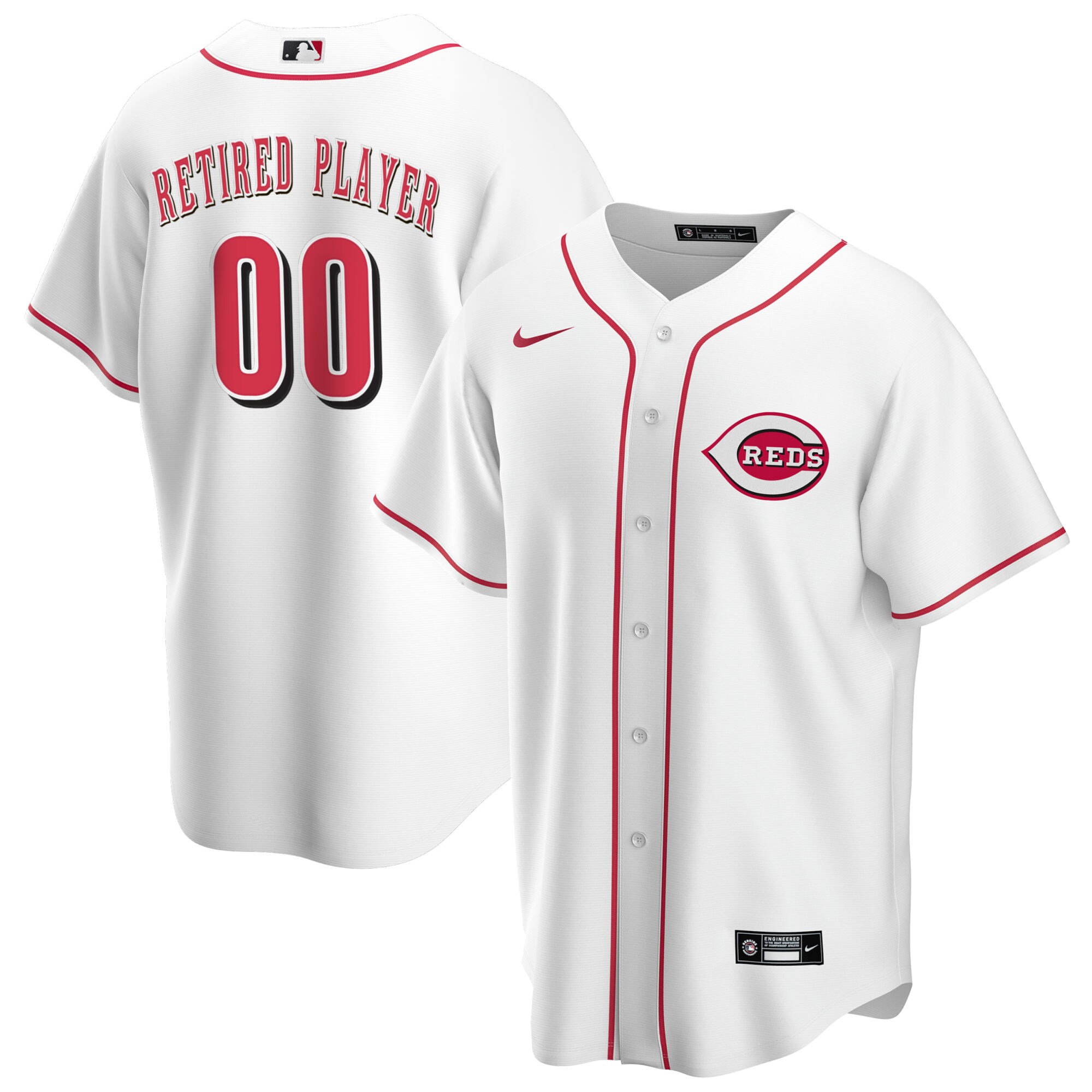 Cincinnati Reds Home Pick-A-Player Retired Roster Replica Jersey - White