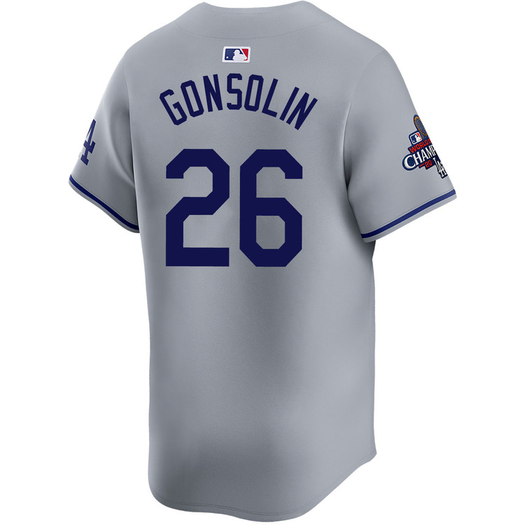 Tony Gonsolin Los Angeles Dodgers Road Limited World Series Champions Jersey