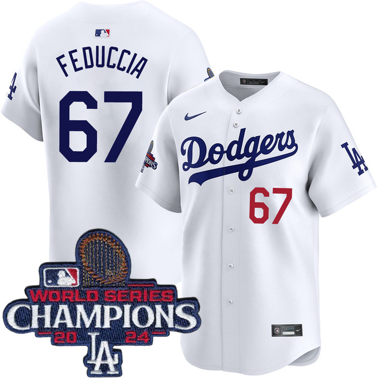 Hunter Feduccia Los Angeles Dodgers Home Limited World Series Champions Jersey