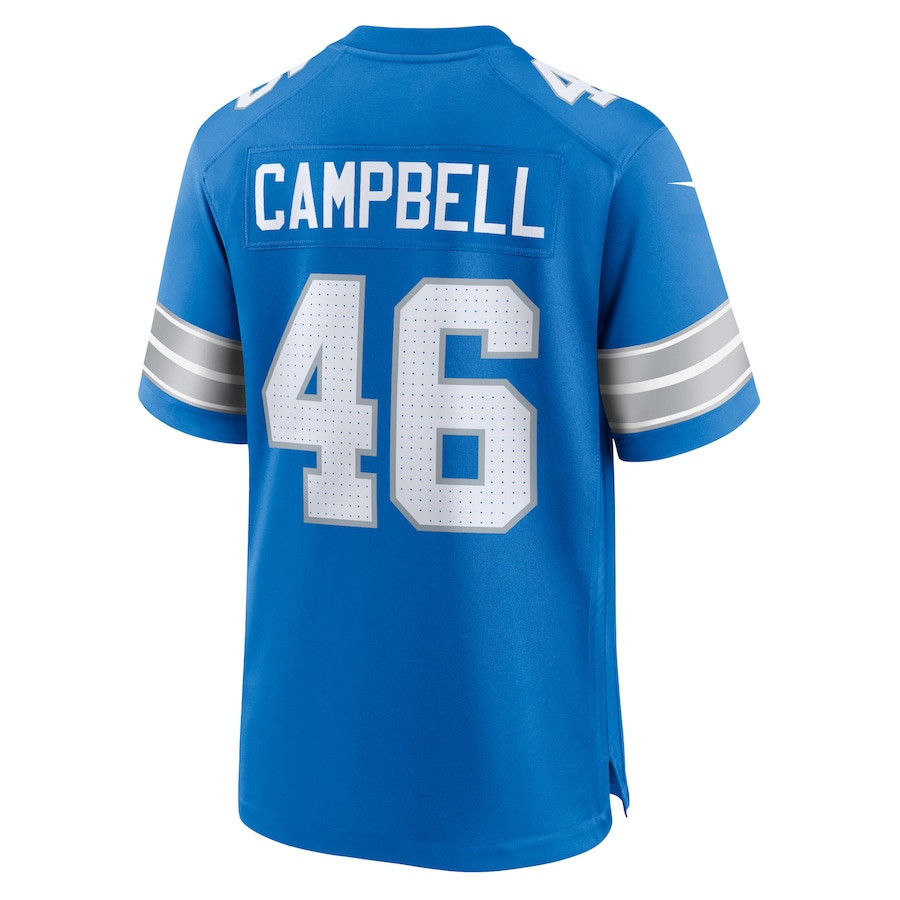 Jack Campbell #46 Detroit Lions Super Bowl LIX Jersey - Men's - Blue