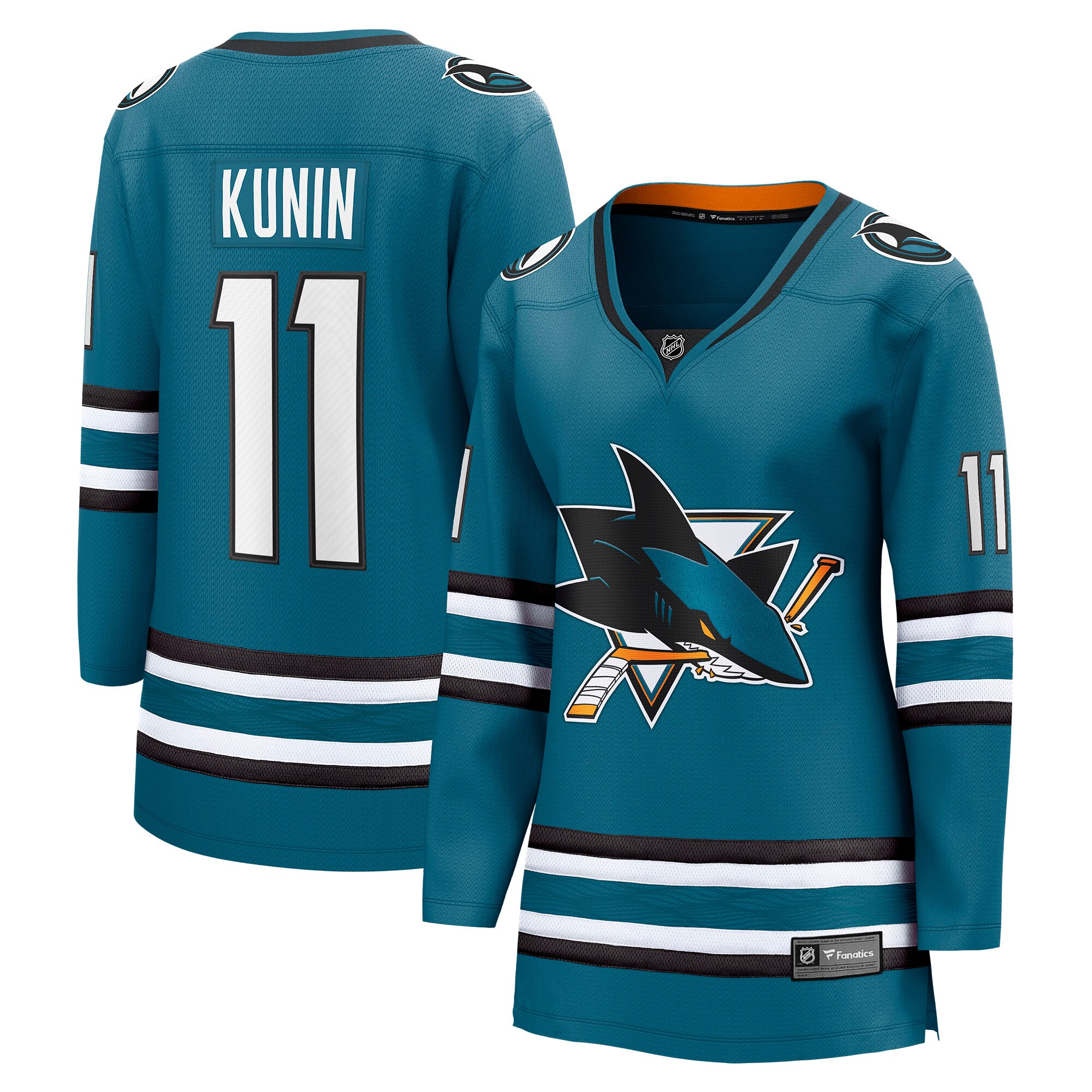 Luke Kunin San Jose Sharks Fanatics Women's Home Breakaway Player Jersey - Teal
