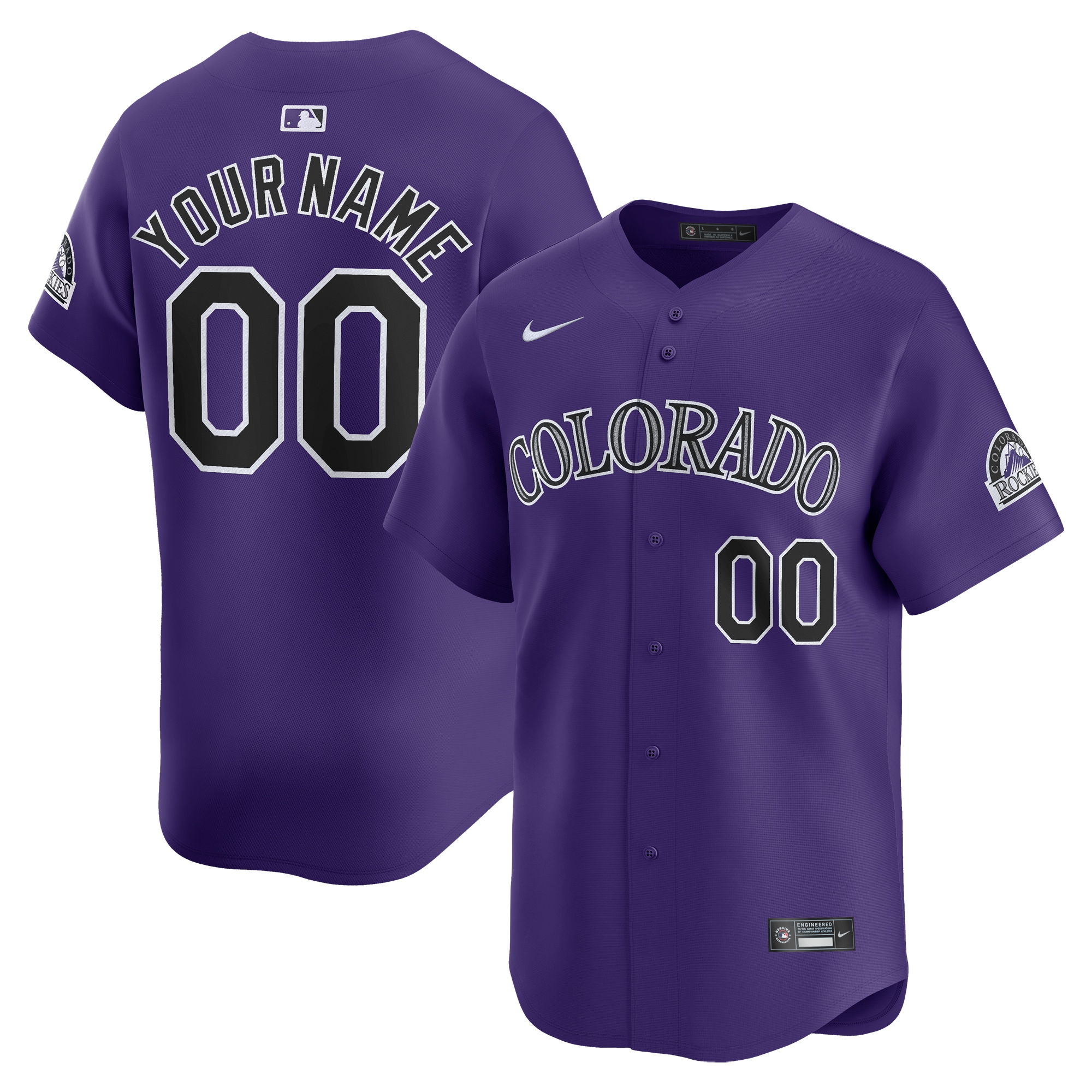 Colorado Rockies   Alternate Limited Custom Jersey Purple