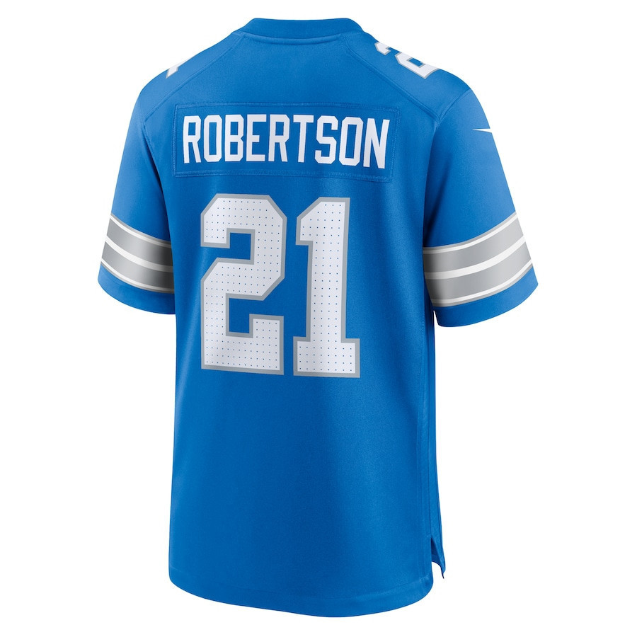 Amik Robertson #21 Detroit Lions Super Bowl LIX Jersey - Men's - Blue