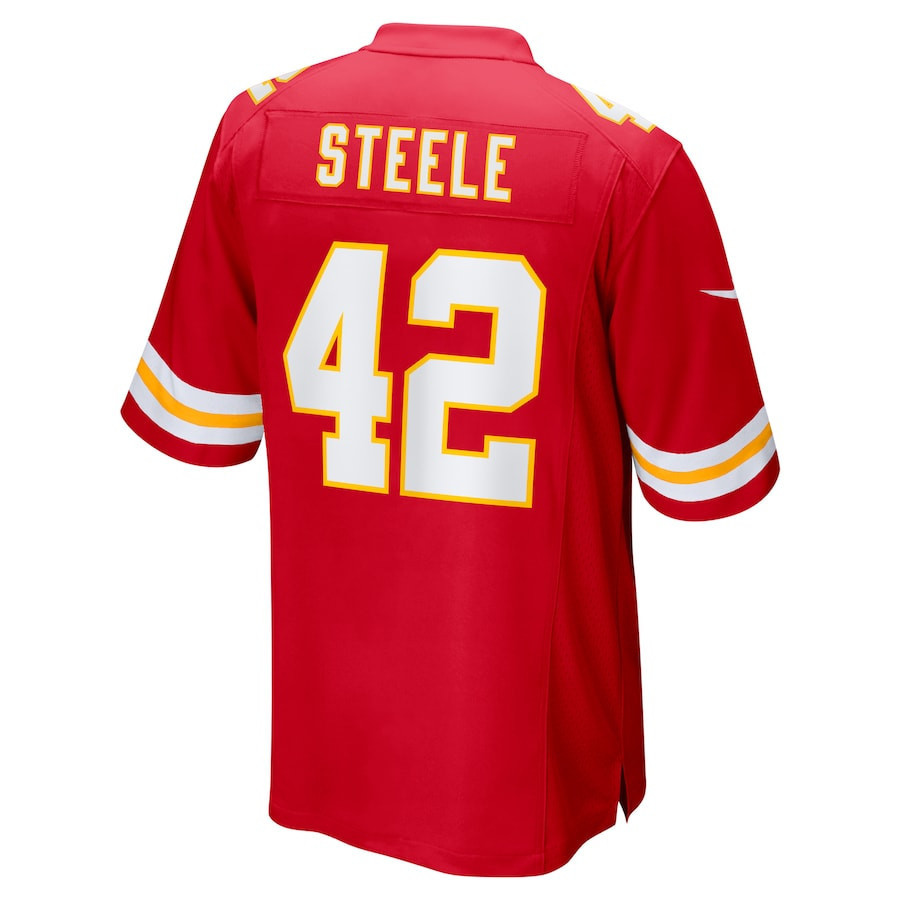 Carson Steele #42 Kansas City Chiefs Super Bowl LIX Jersey - Men's - Red