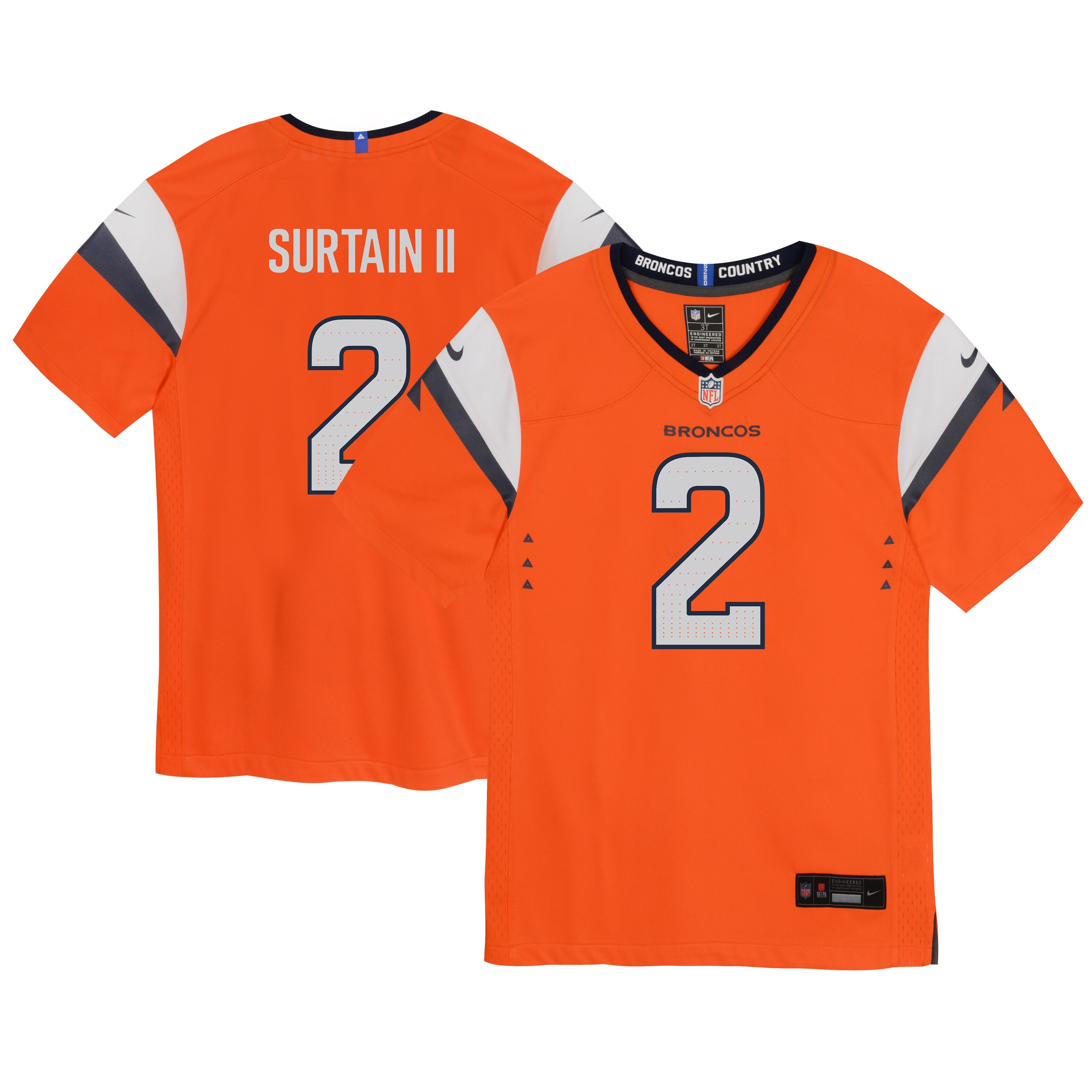Patrick Surtain II Denver Broncos  Infant Game Jersey - Orange