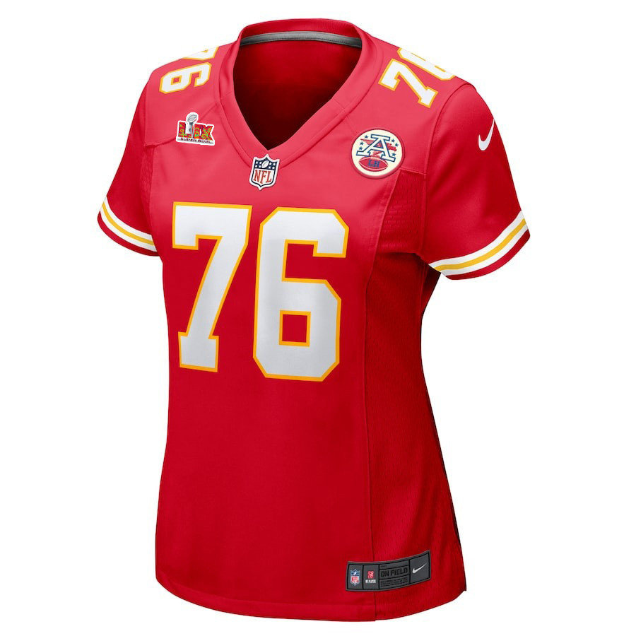 Kingsley Suamataia #76 Kansas City Chiefs Super Bowl LIX Women's Jersey - Red