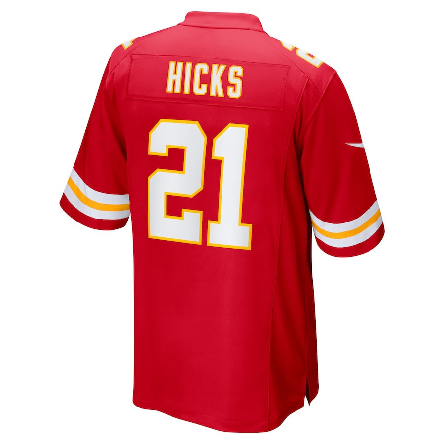 Jaden Hicks #21 Kansas City Chiefs Super Bowl LIX Jersey - Men's - Red
