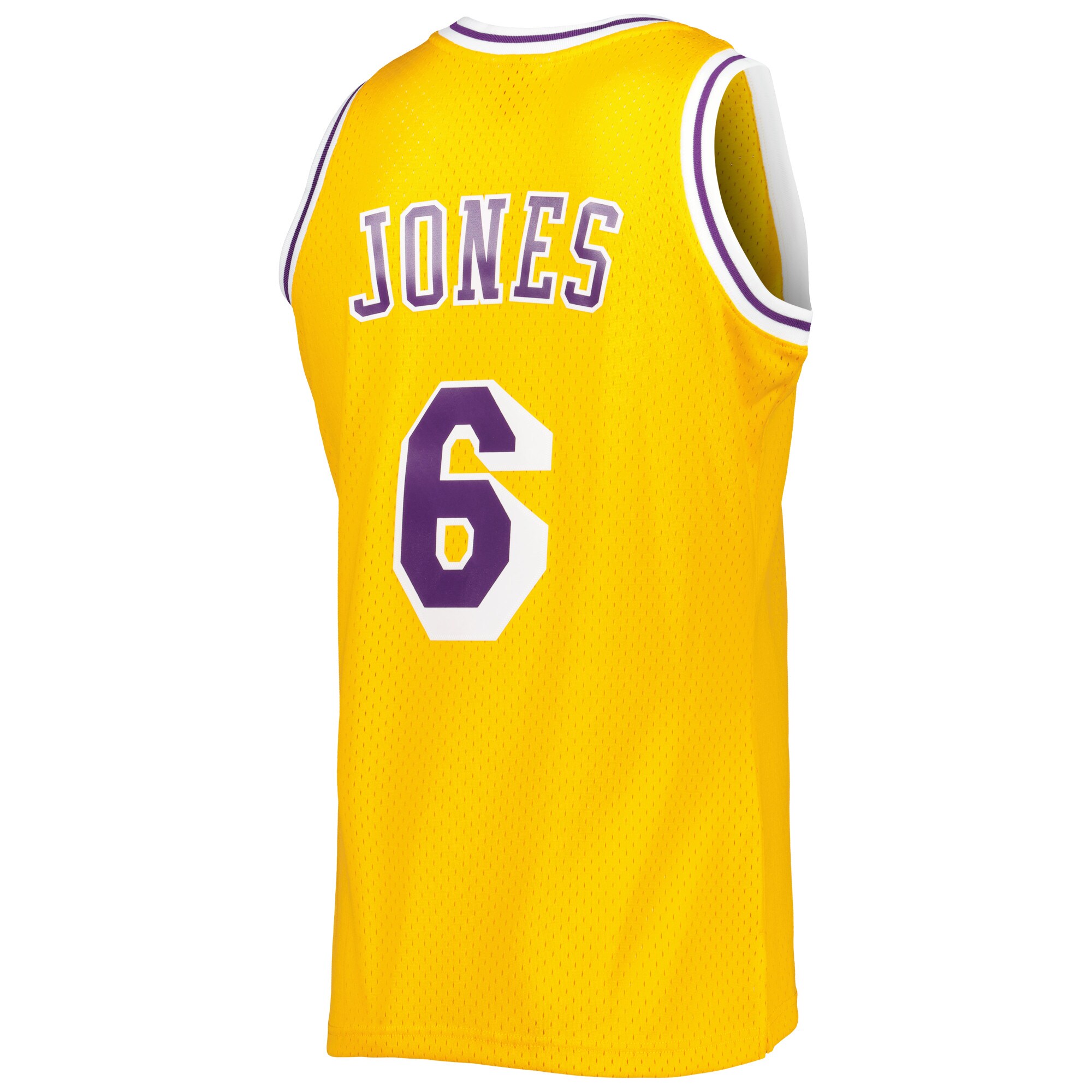 Eddie Jones Los Angeles Lakers Mitchell & Ness 1996\/97 Hardwood Classics Swingman Jersey - Gold