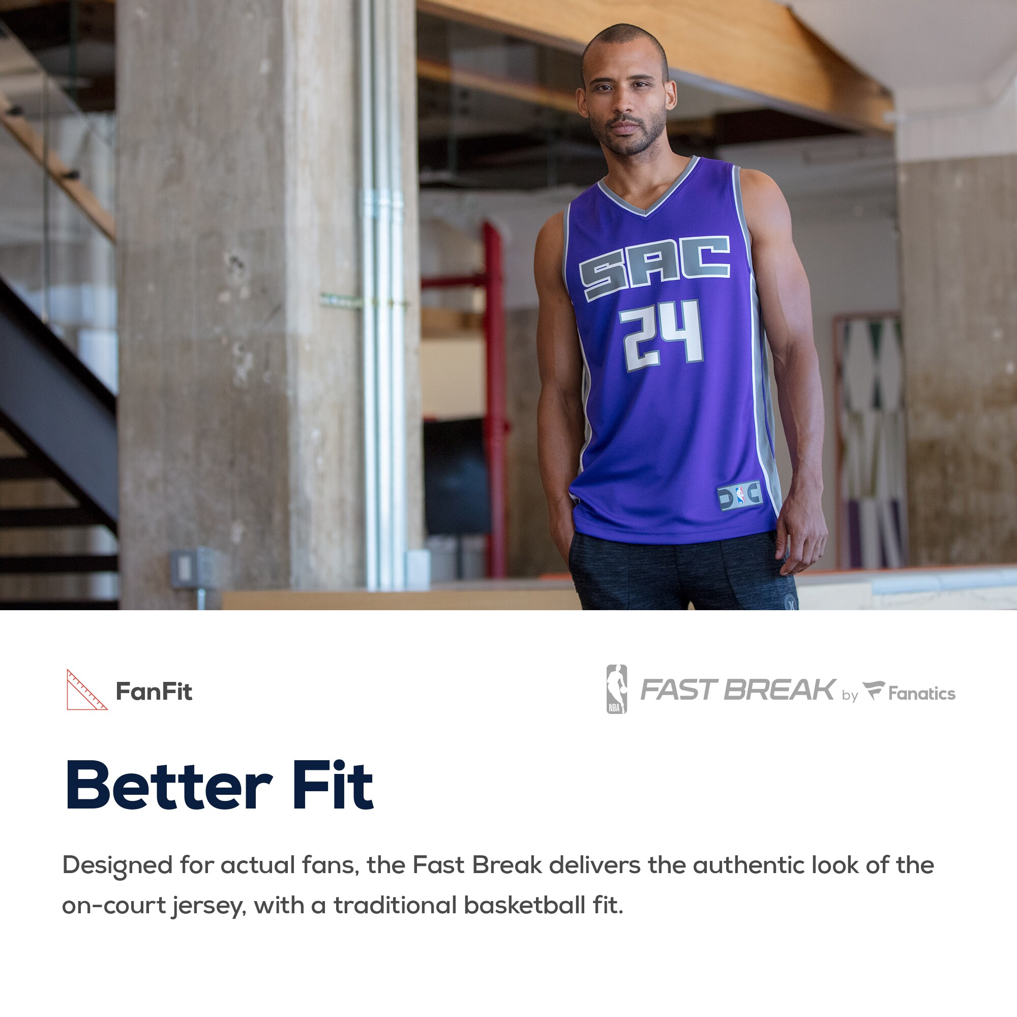 Harrison Barnes Sacramento Kings Fanatics Fast Break Replica Jersey - Icon Edition - Purple