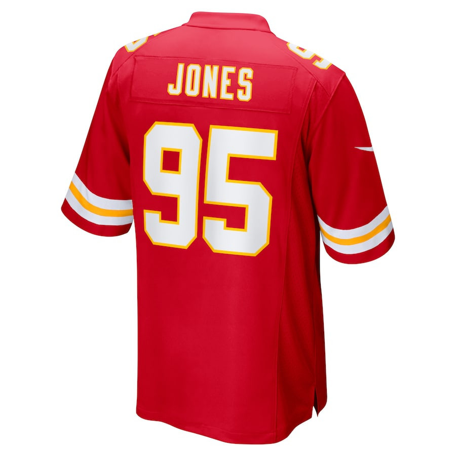 Chris Jones 95 Kansas City Chiefs Super Bowl LVIII Patch Fashion Game Jersey - Red