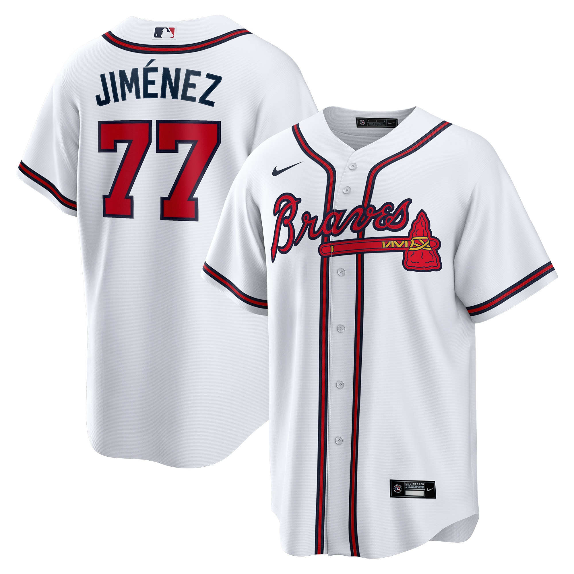 Joe Jim\u00c3\u00a9nez Atlanta Braves Home Replica Player Jersey - White