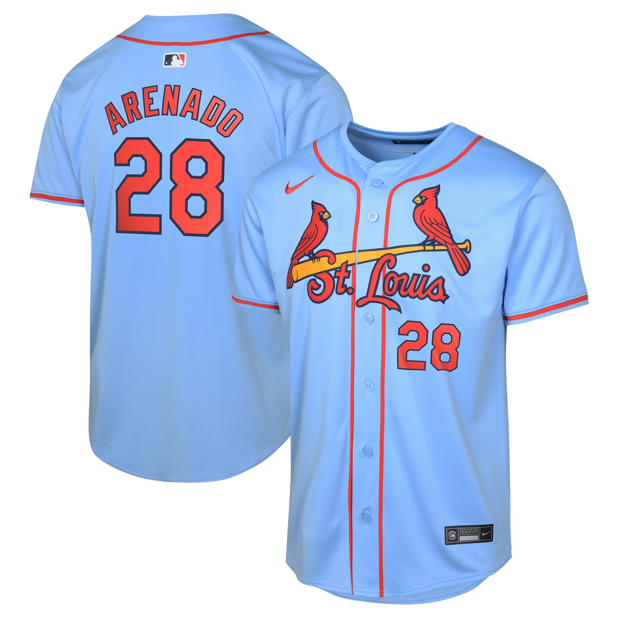 Nolan Arenado St. Louis Cardinals Youth Alternate Limited Player Jersey Light Blue
