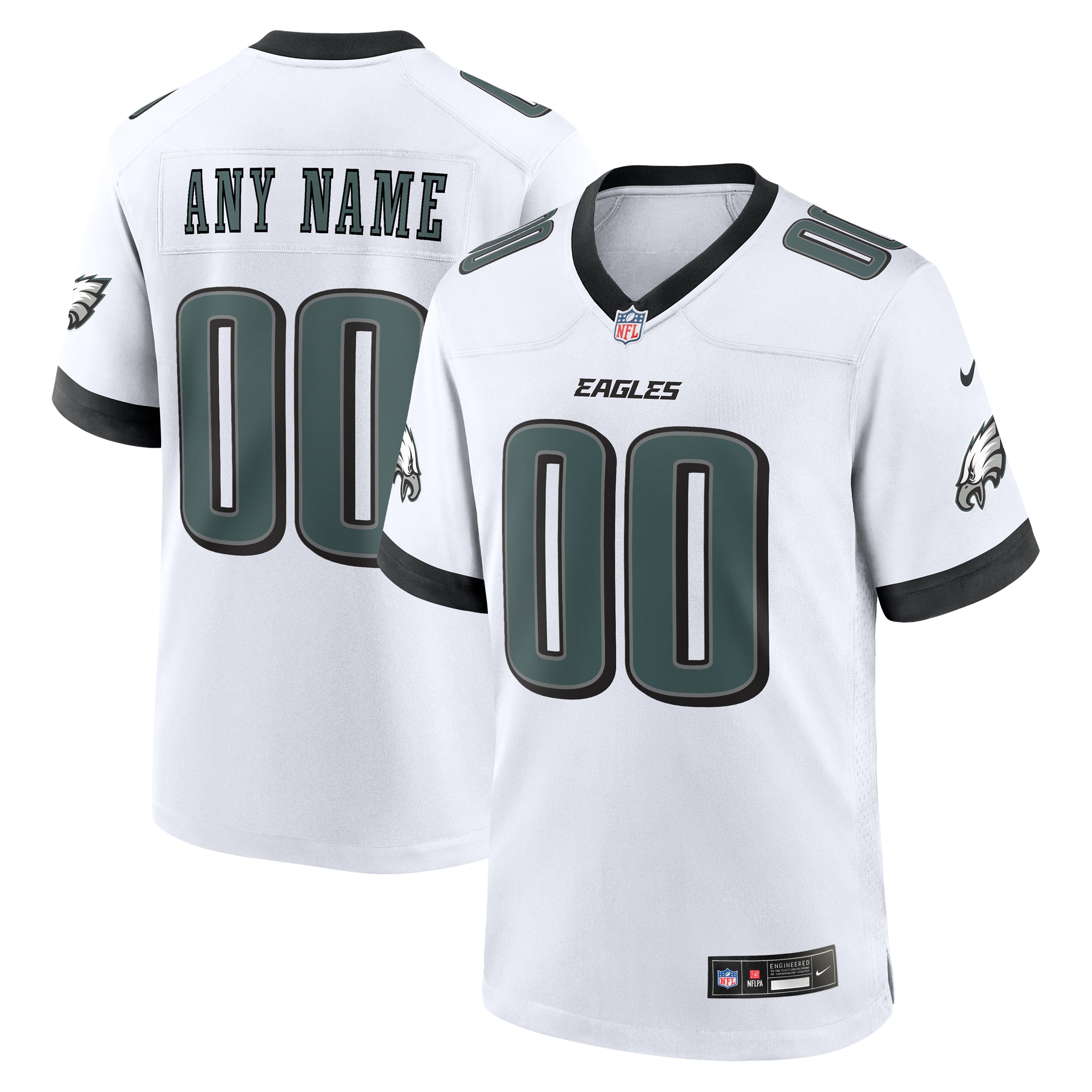 Philadelphia Eagles  Custom Game Jersey - White