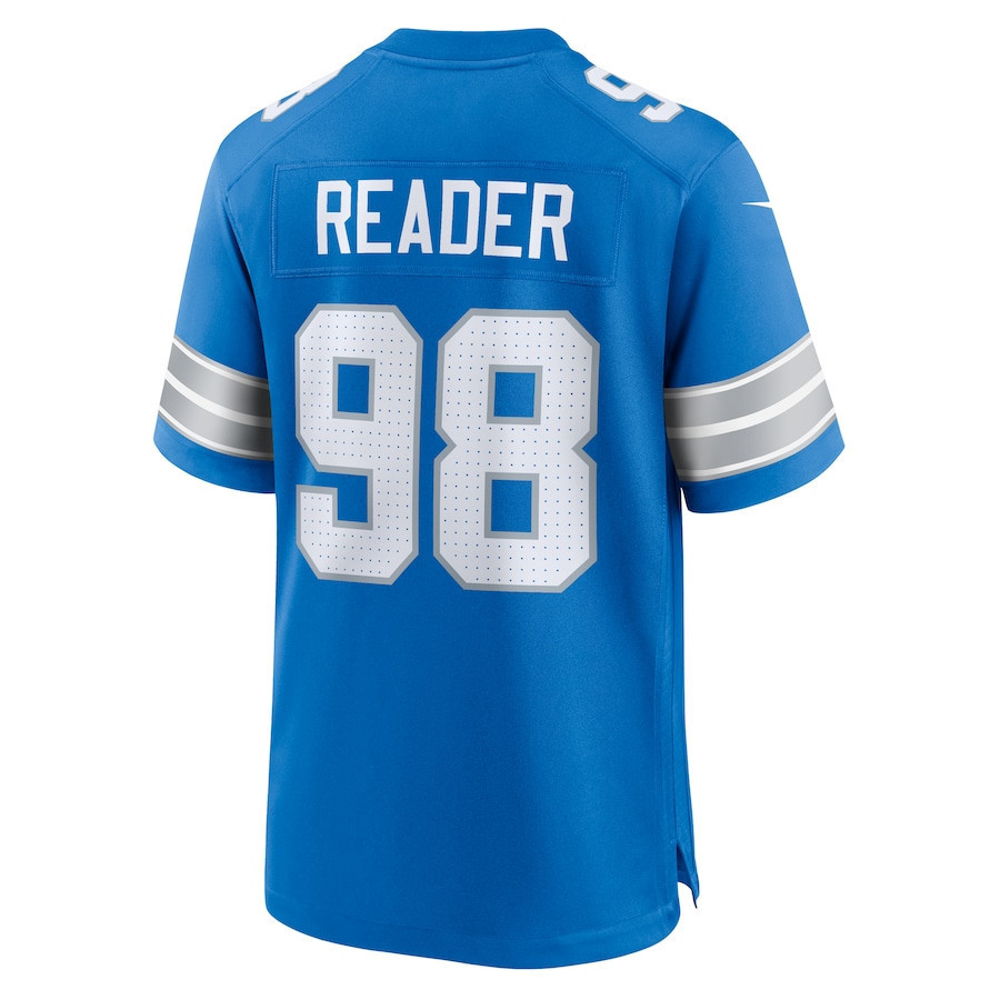 DJ Reader #98 Detroit Lions Super Bowl LIX Jersey - Men's - Blue