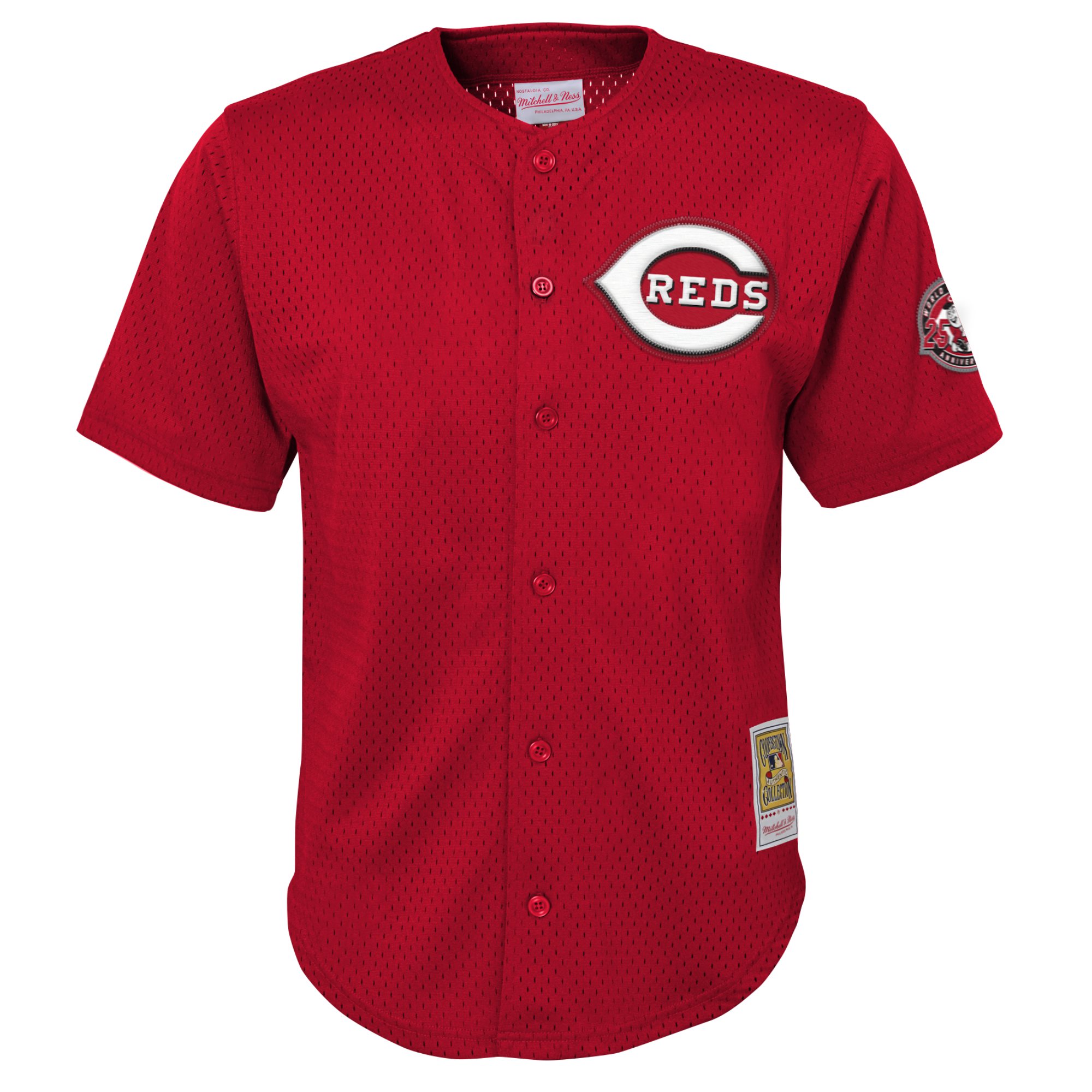 Ken Griffey Jr. Cincinnati Reds Mitchell & Ness Youth Cooperstown CollectionMesh Batting Practice Jersey - Red