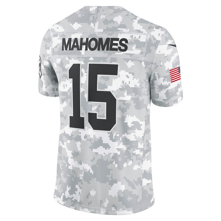 Patrick Mahomes Kansas City Chiefs 2024 Salute to Service Limited Jersey - Arctic Camo