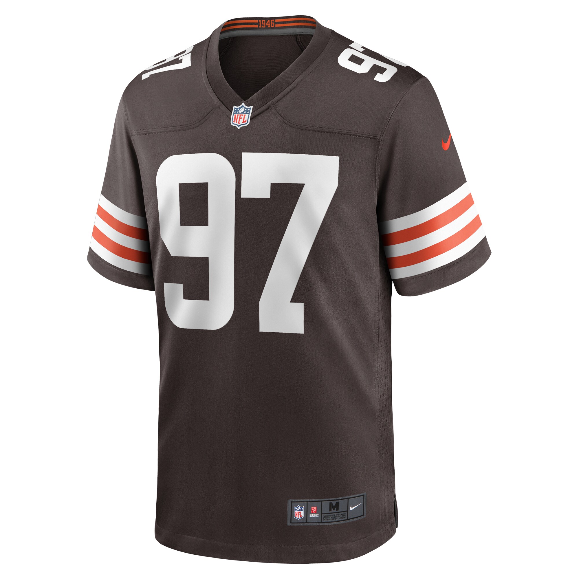 Tommy Togiai Cleveland Browns   Game Jersey -  Brown