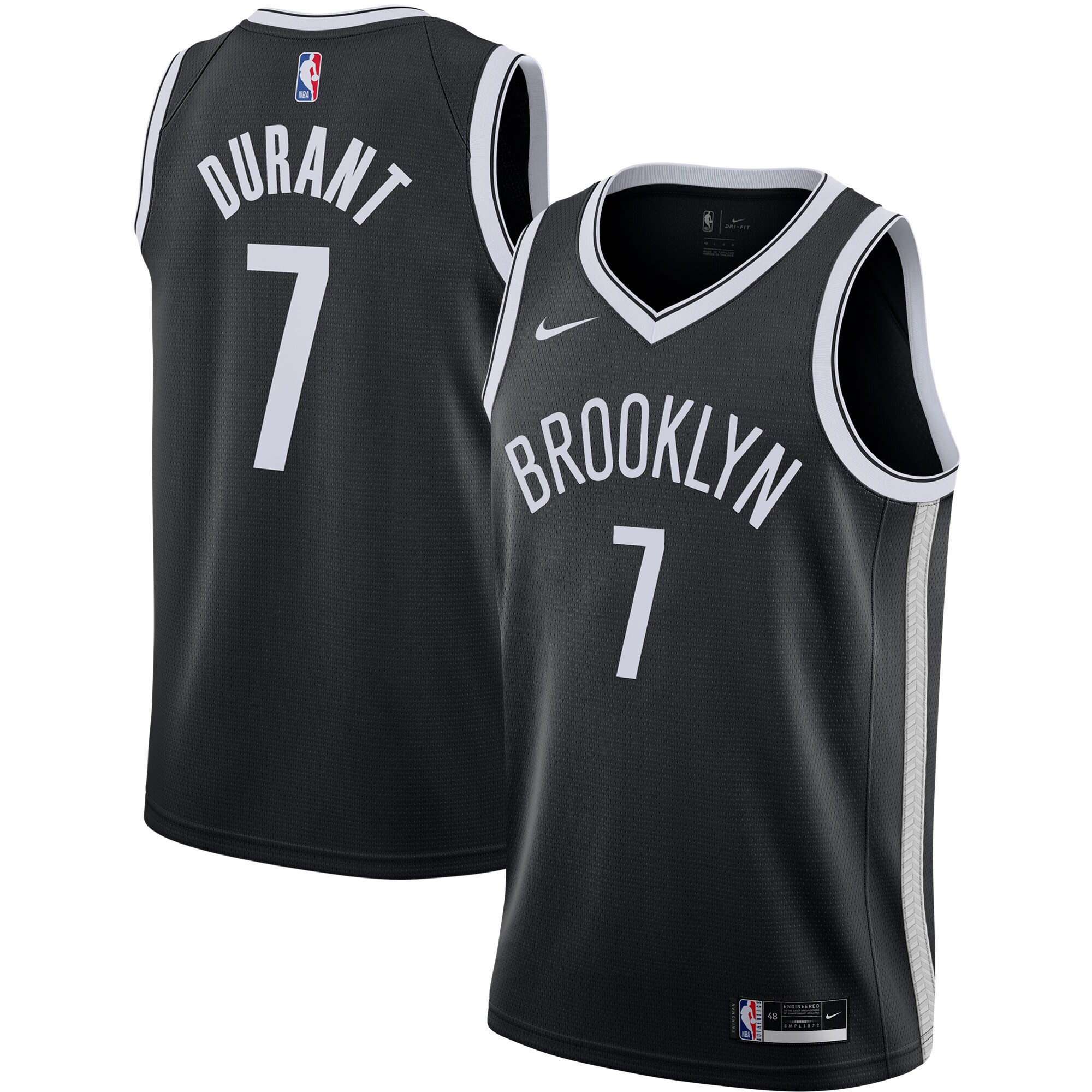 Kevin Durant Brooklyn Nets 2020\/21 Swingman Jersey - Black - Icon Edition