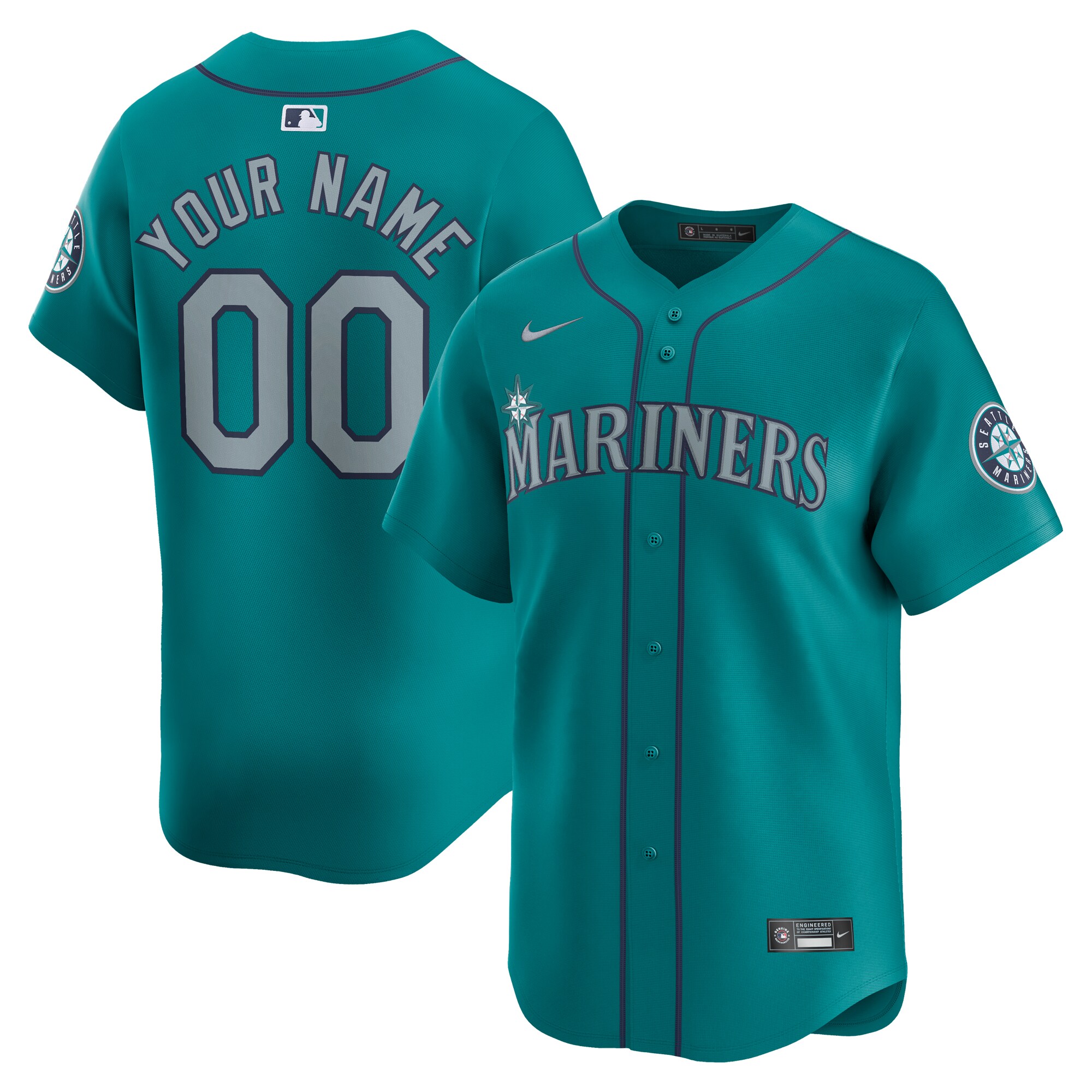 Seattle Mariners   Alternate Limited Custom Jersey Aqua