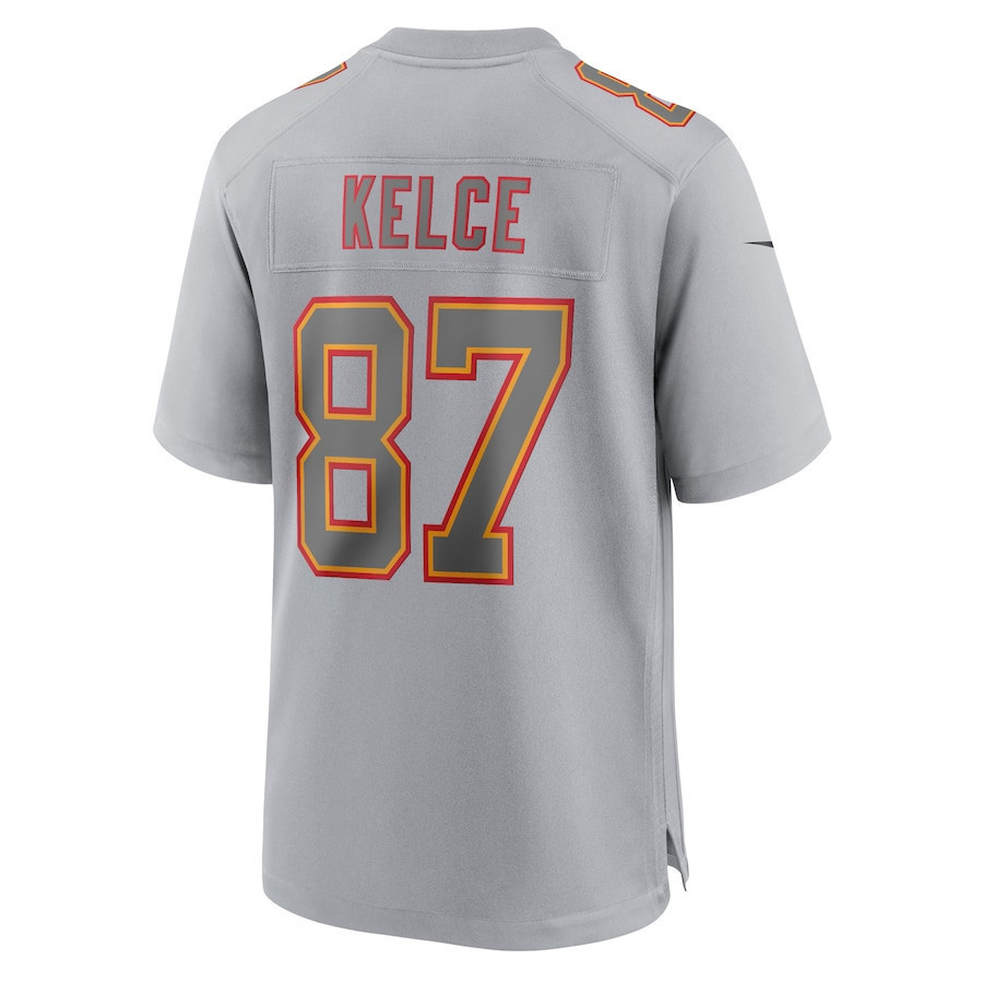 Travis Kelce 87 Kansas City Chiefs Super Bowl LVIII Atmosphere Fashion Game Men Jersey - Gray